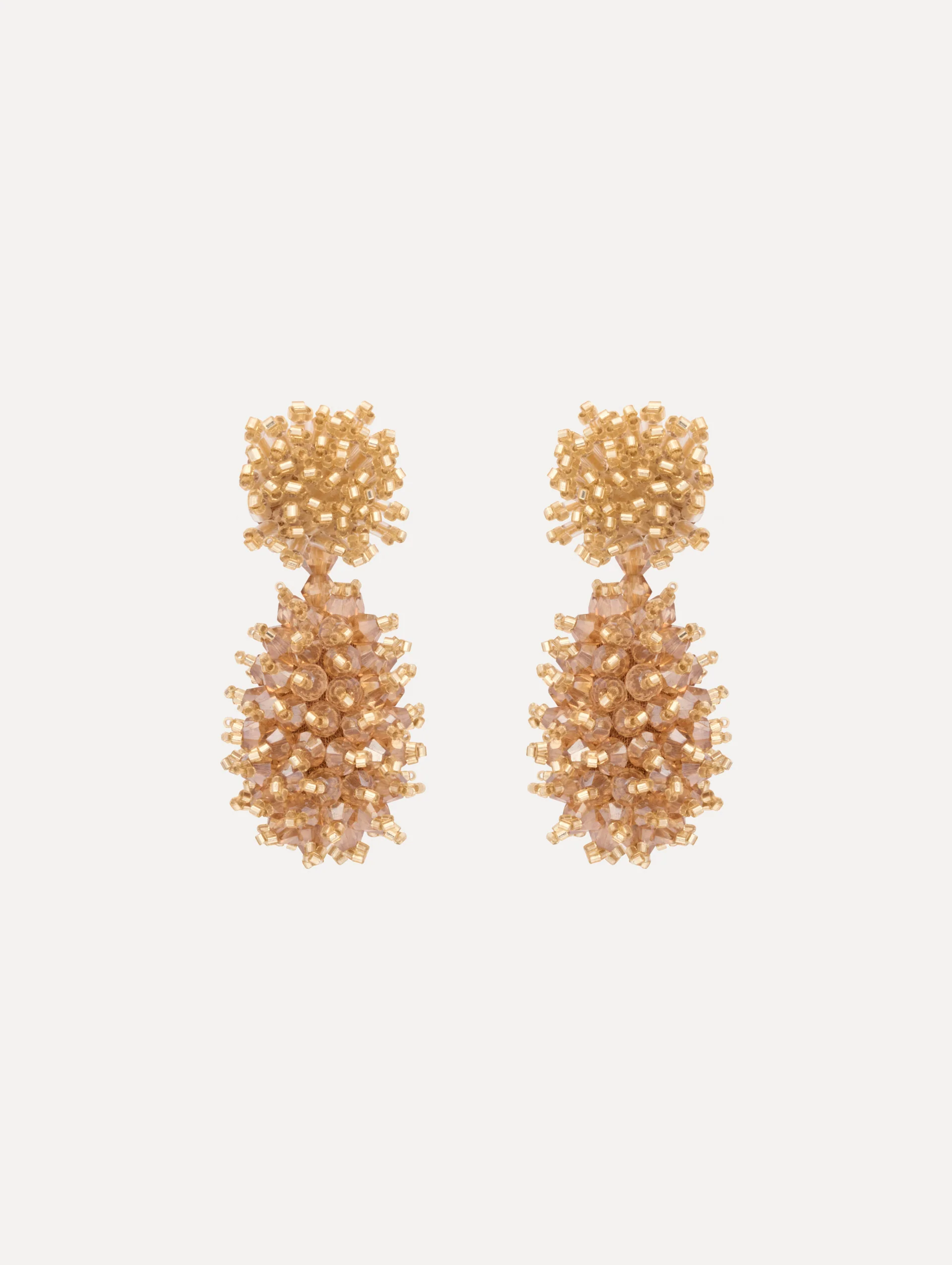 Beaded Cluster Drop Earrings