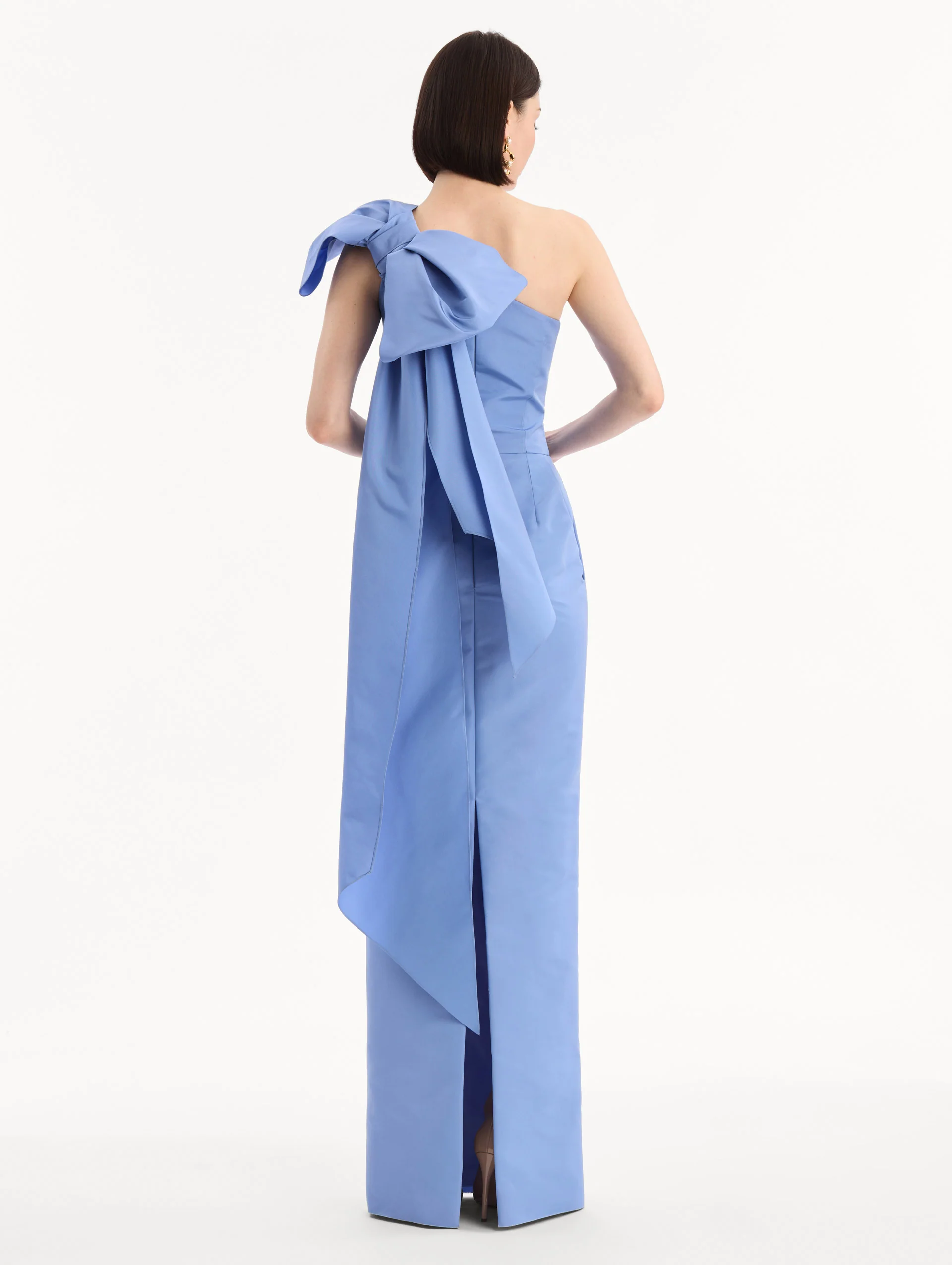 Bow-Detail Faille Column Gown - Image 3