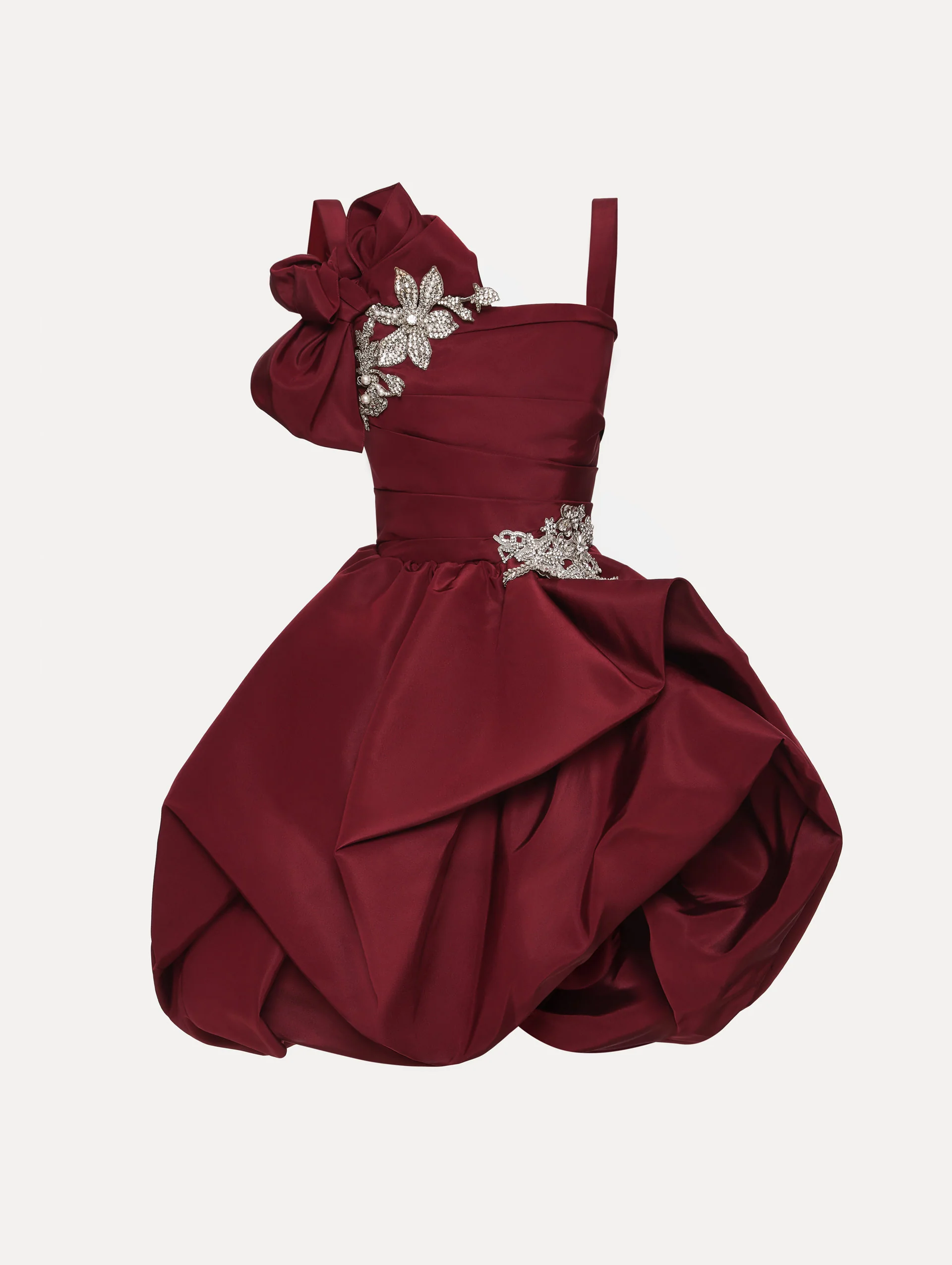 Brooch Embroidered Cocktail Sleeveless Dress
