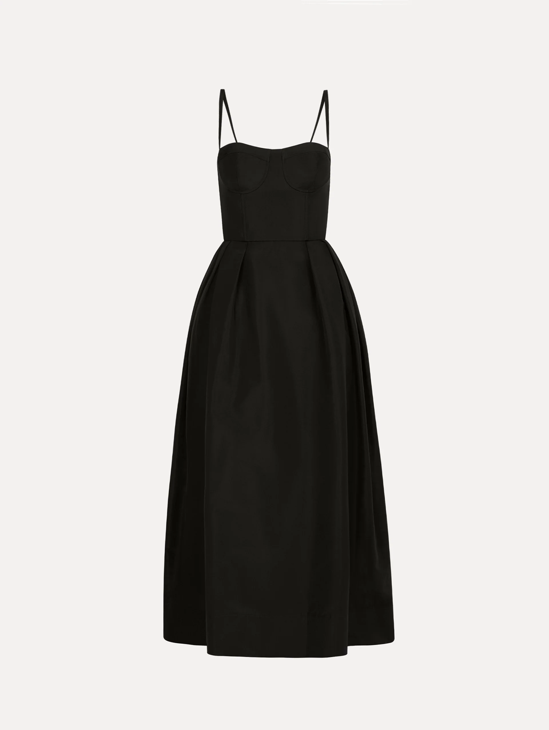 Bustier-Detailed Faille Dress