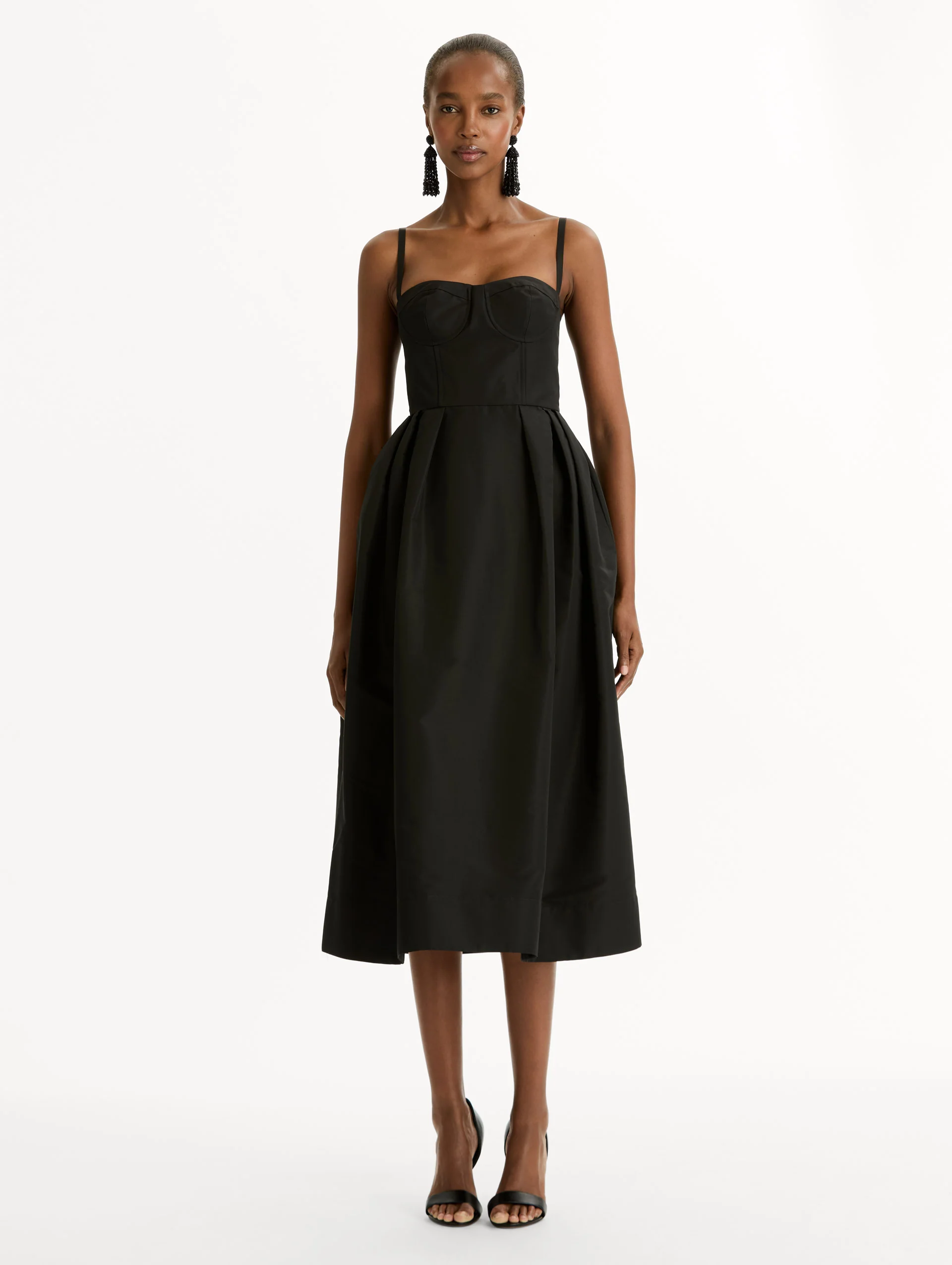 Bustier-Detailed Faille Dress - Image 2