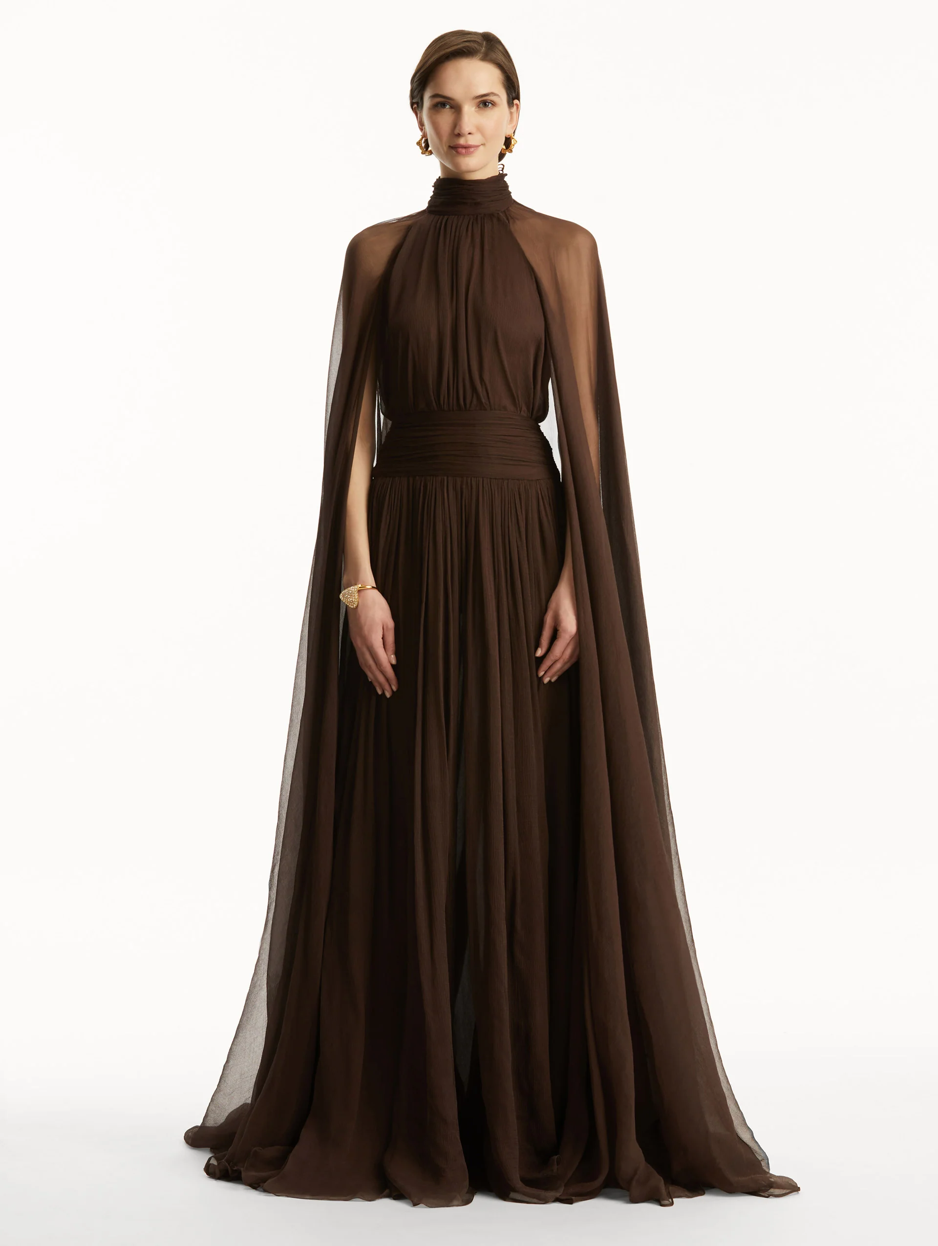 Butterfly-Detailed Chiffon Caftan - Image 2