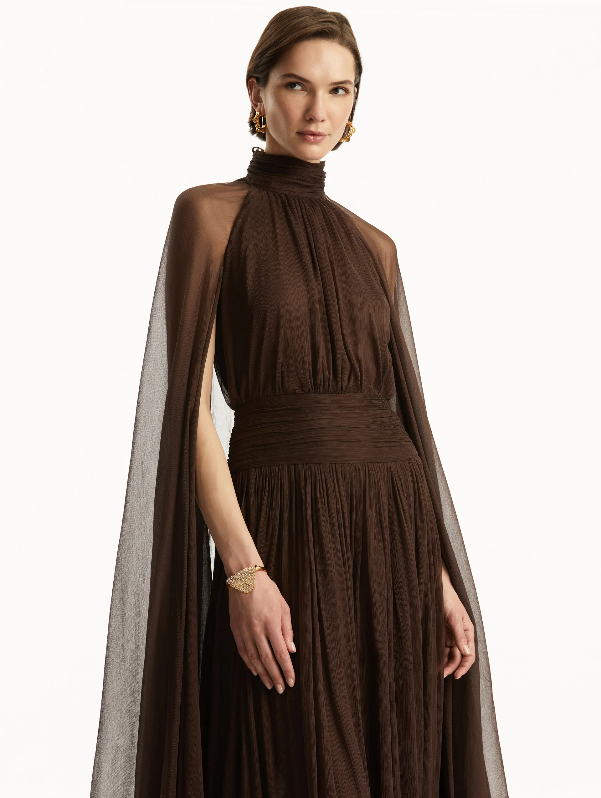 Butterfly-Detailed Chiffon Caftan - Image 5