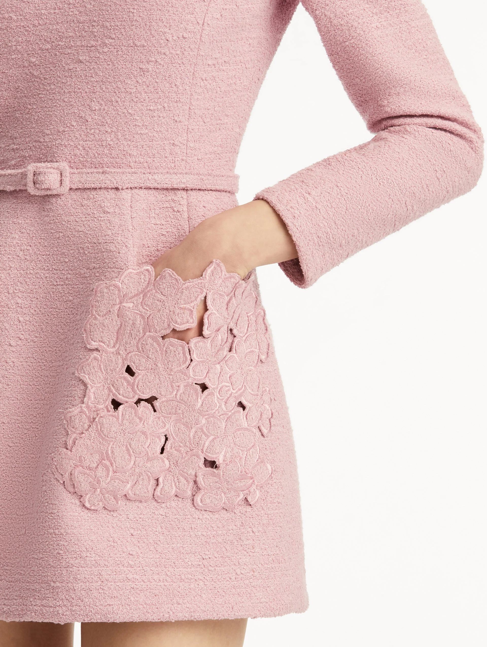 Cherry Blossom Cutout Tweed Dress - Image 5