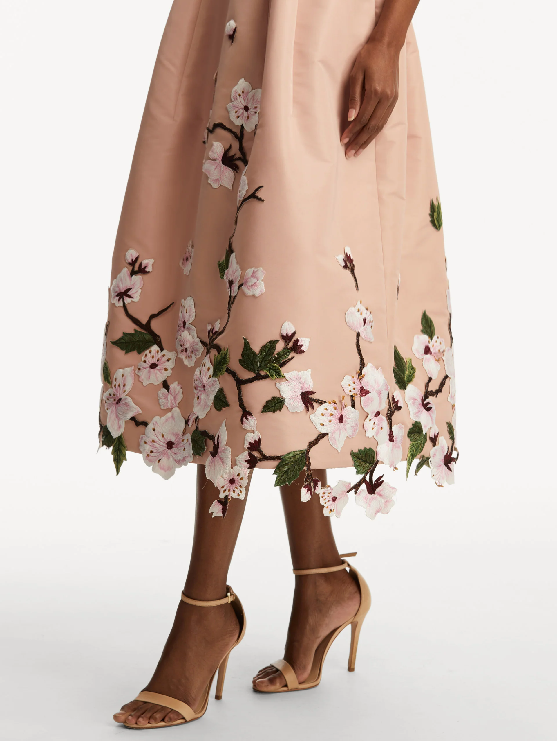 Cherry Blossom Embroidered Faille Dress - Image 5