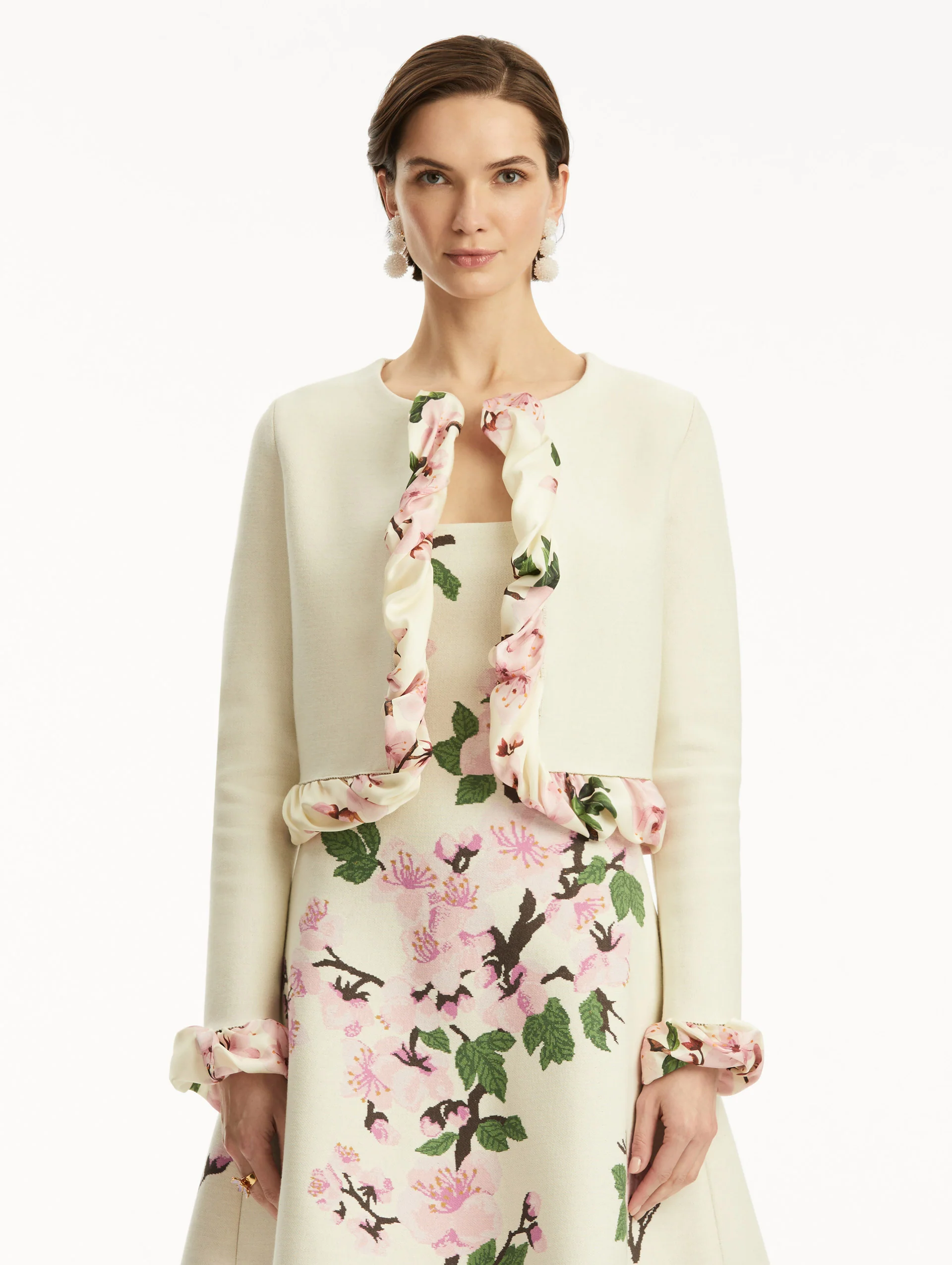 Cherry Blossom Twist Trim Cardigan - Image 2