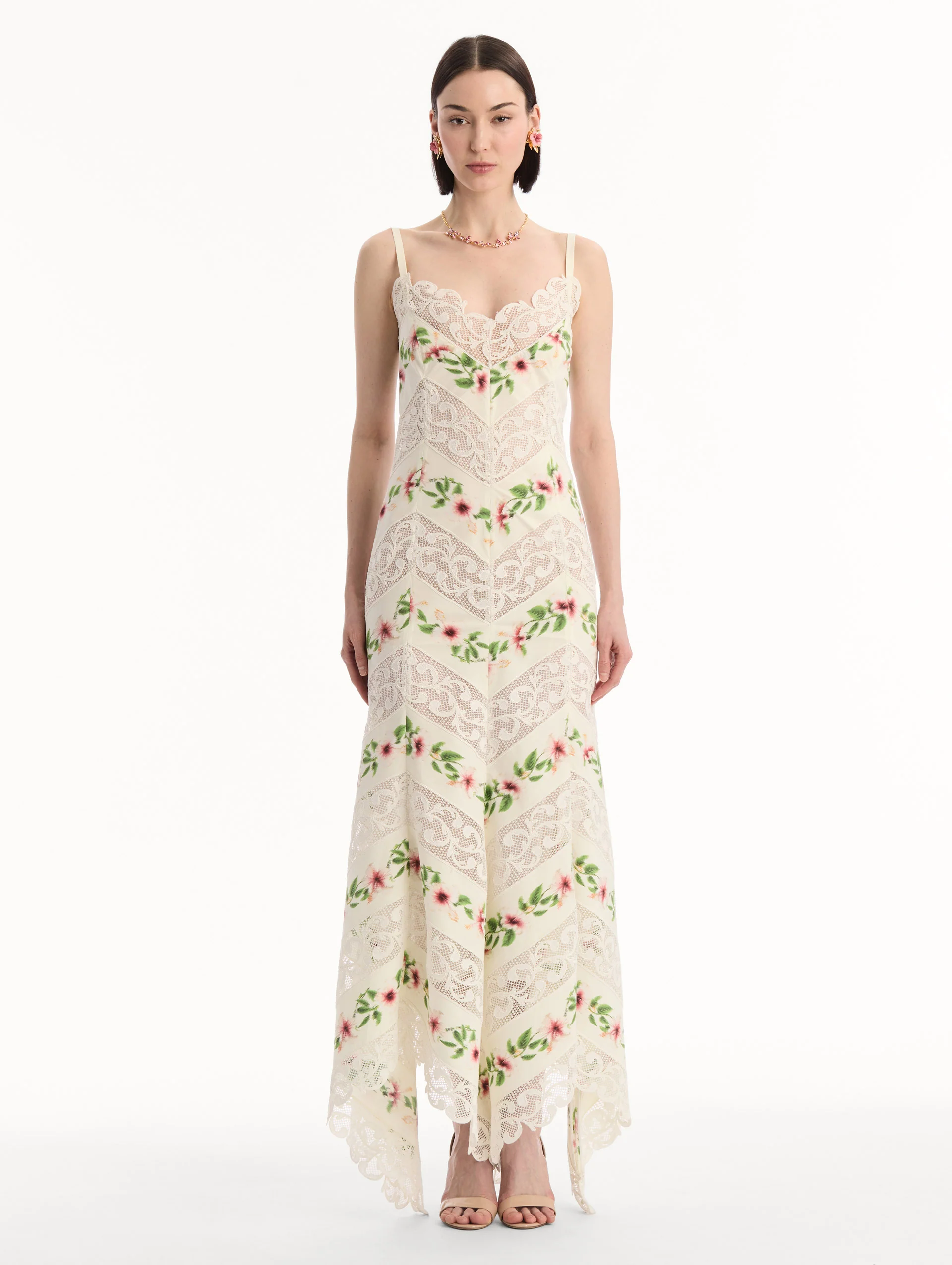 Chiné Hibiscus Striped Cotton Poplin Dress - Image 2