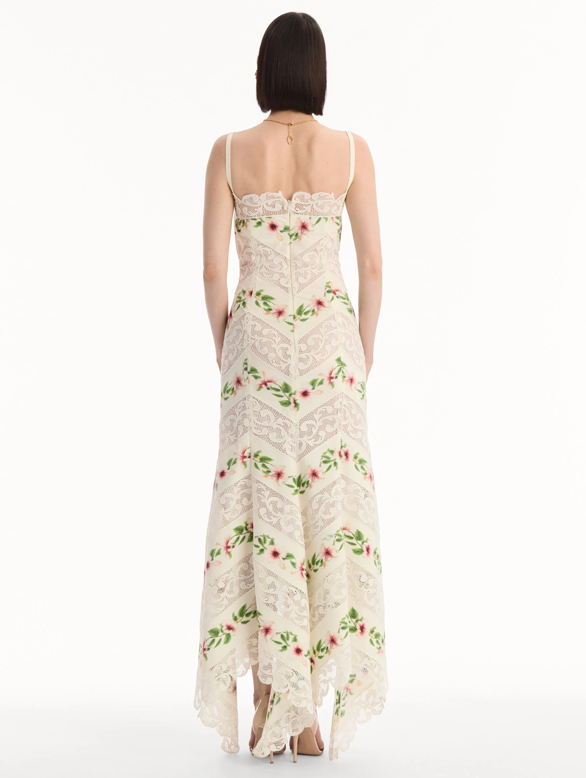 Chiné Hibiscus Striped Cotton Poplin Dress - Image 3