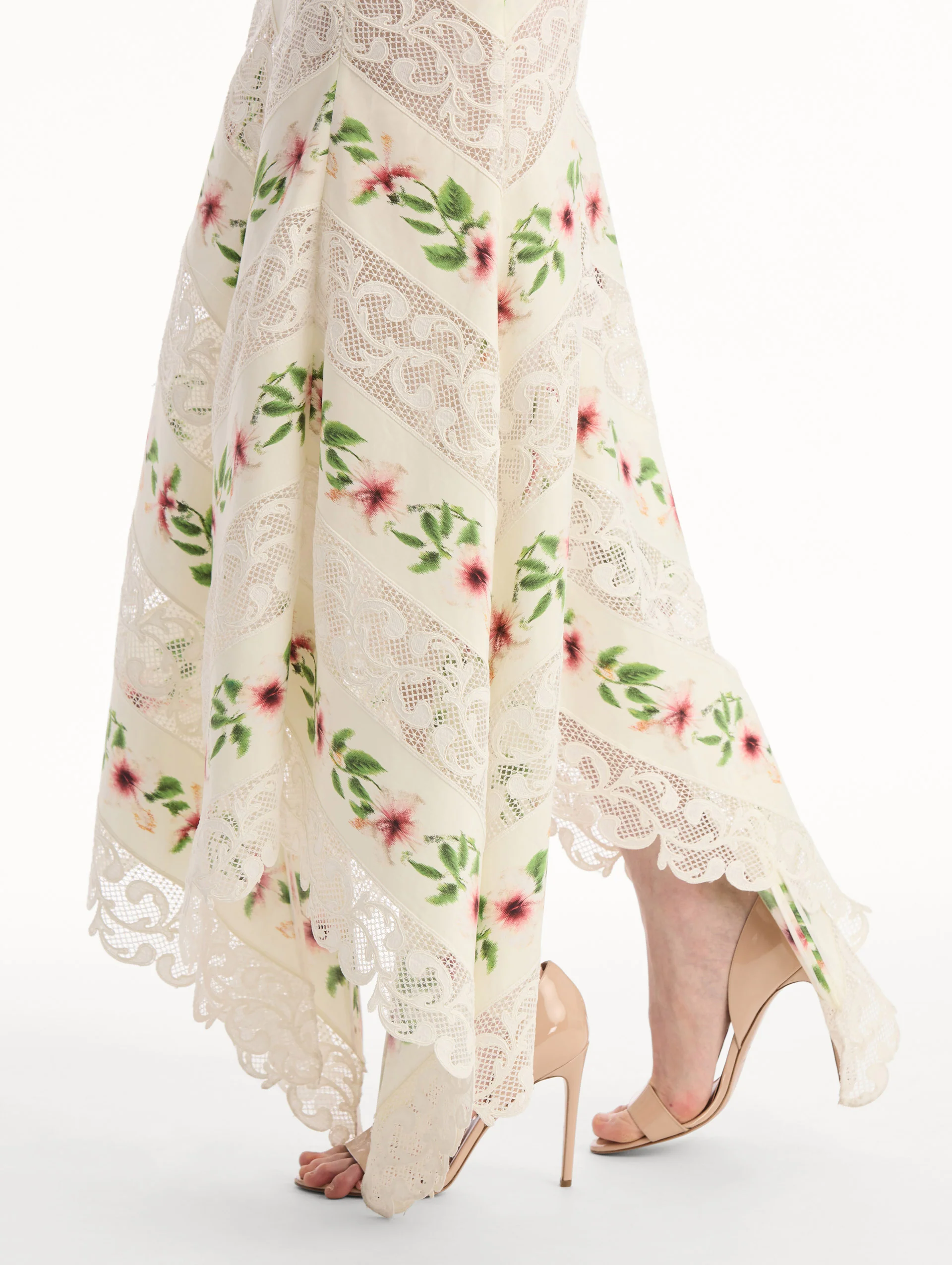Chiné Hibiscus Striped Cotton Poplin Dress - Image 5