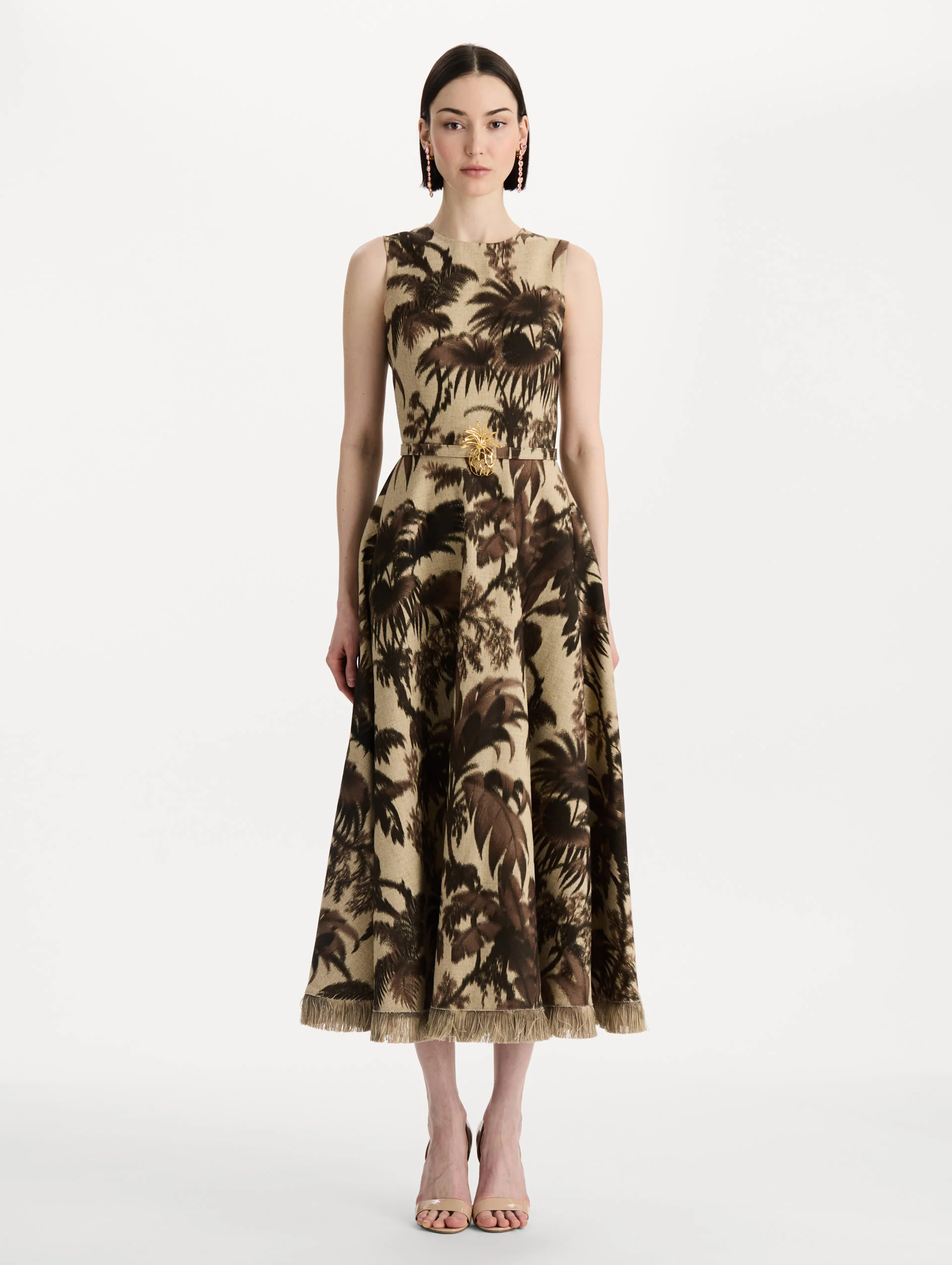 Chiné Palm Leaves Dress - Image 2