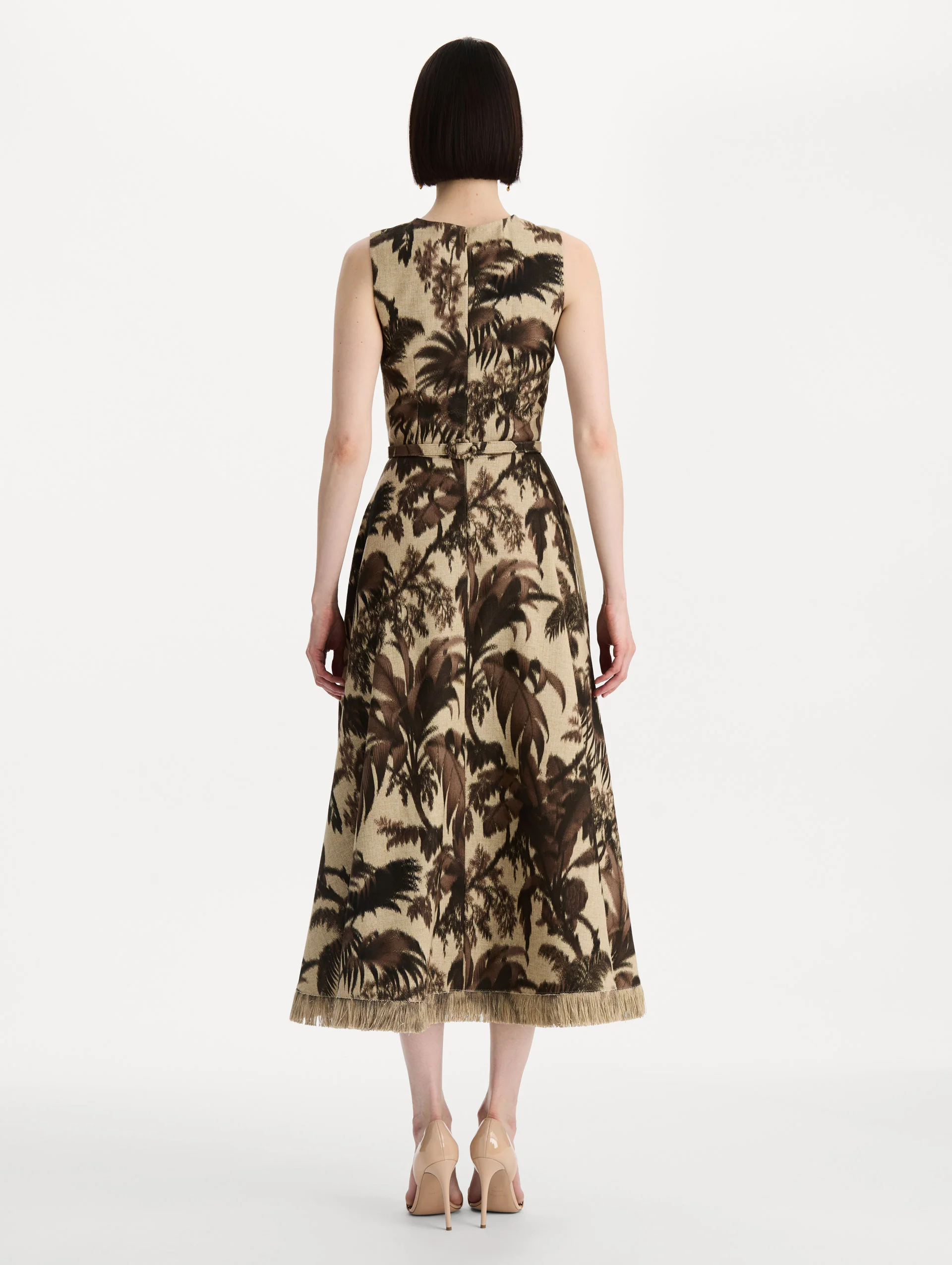 Chiné Palm Leaves Dress - Image 3