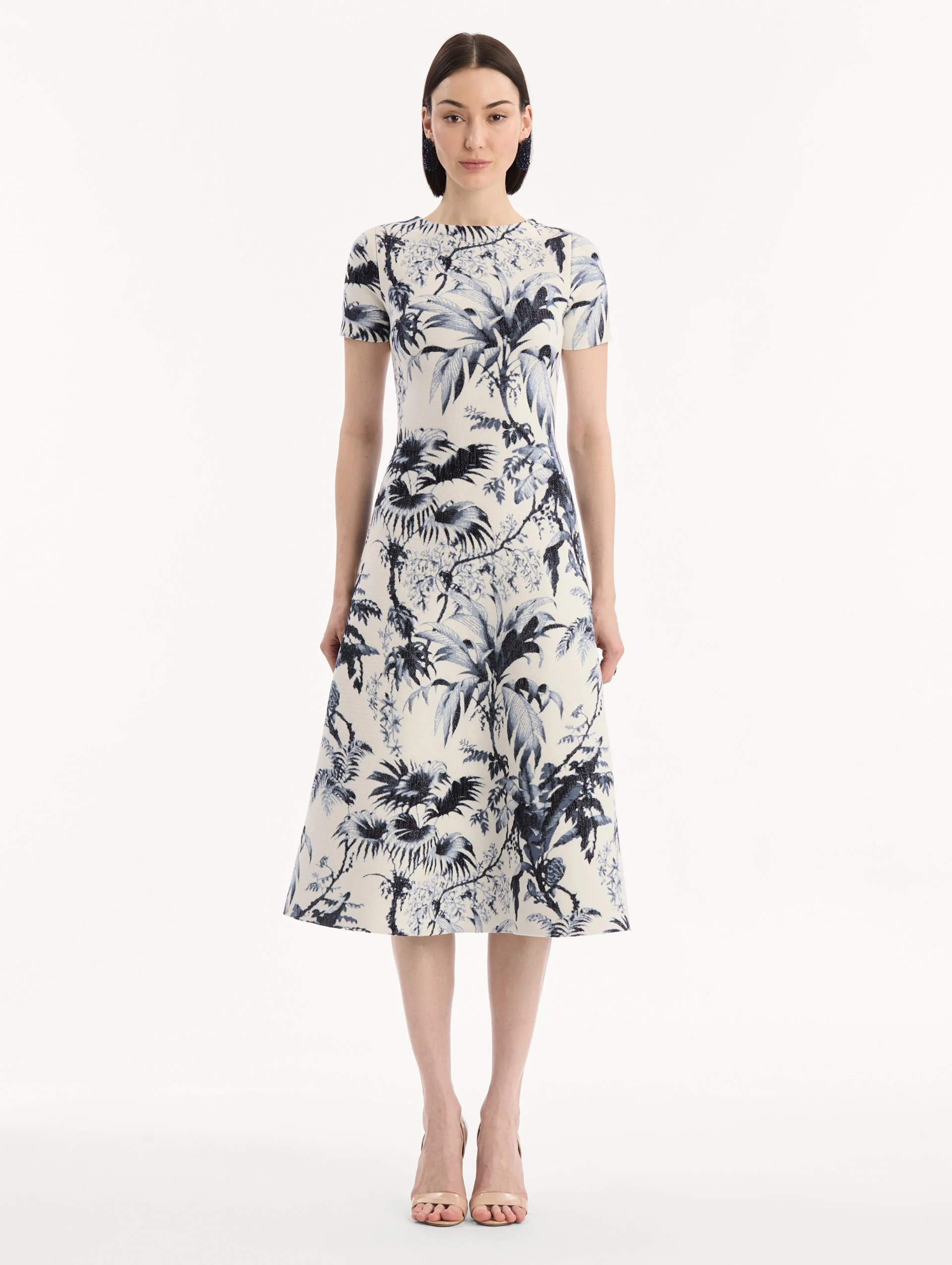 Chiné Palm Leaves Knit Dress - Image 2