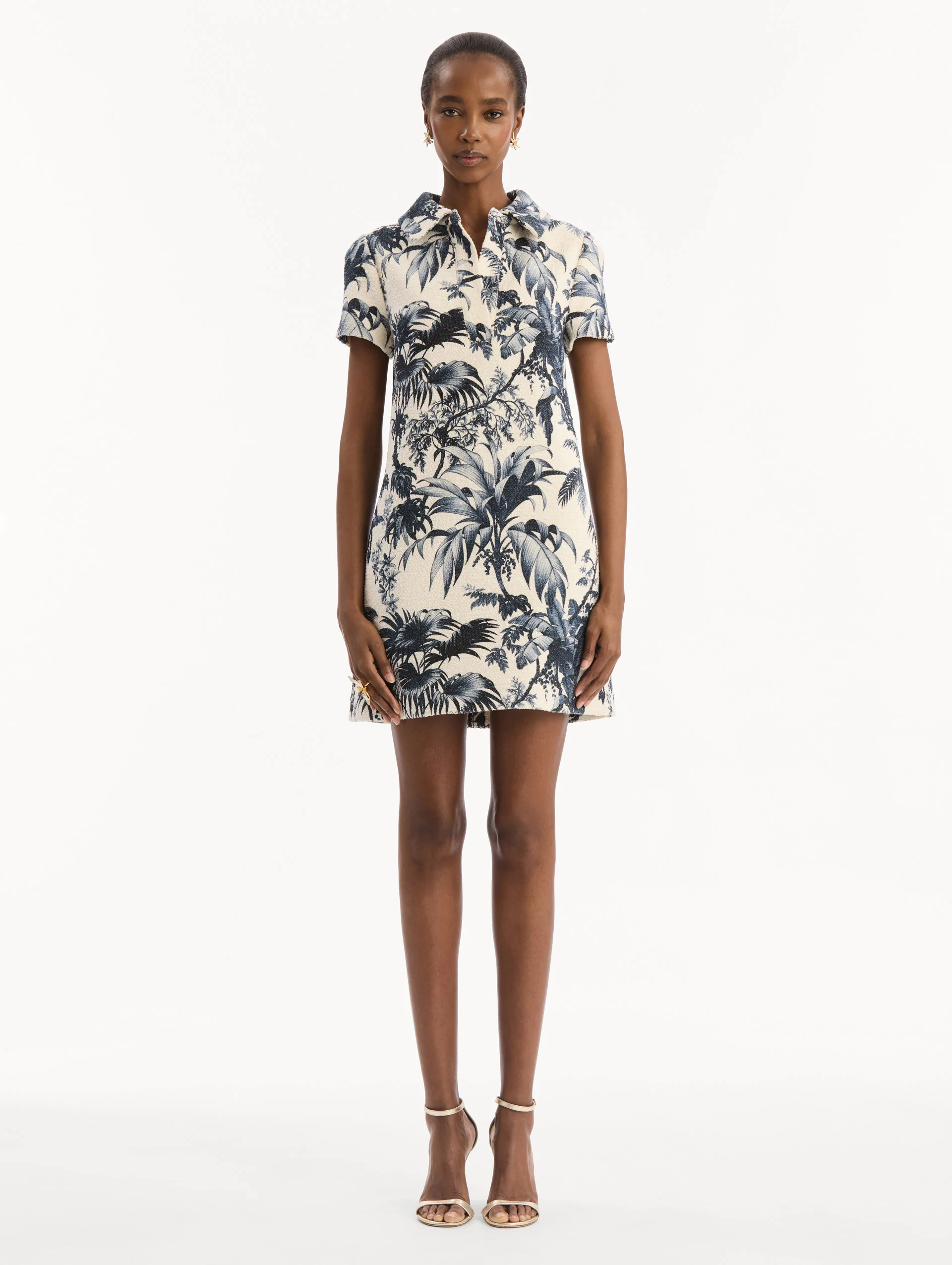 Chiné Palm Leaves Shift Dress - Image 2