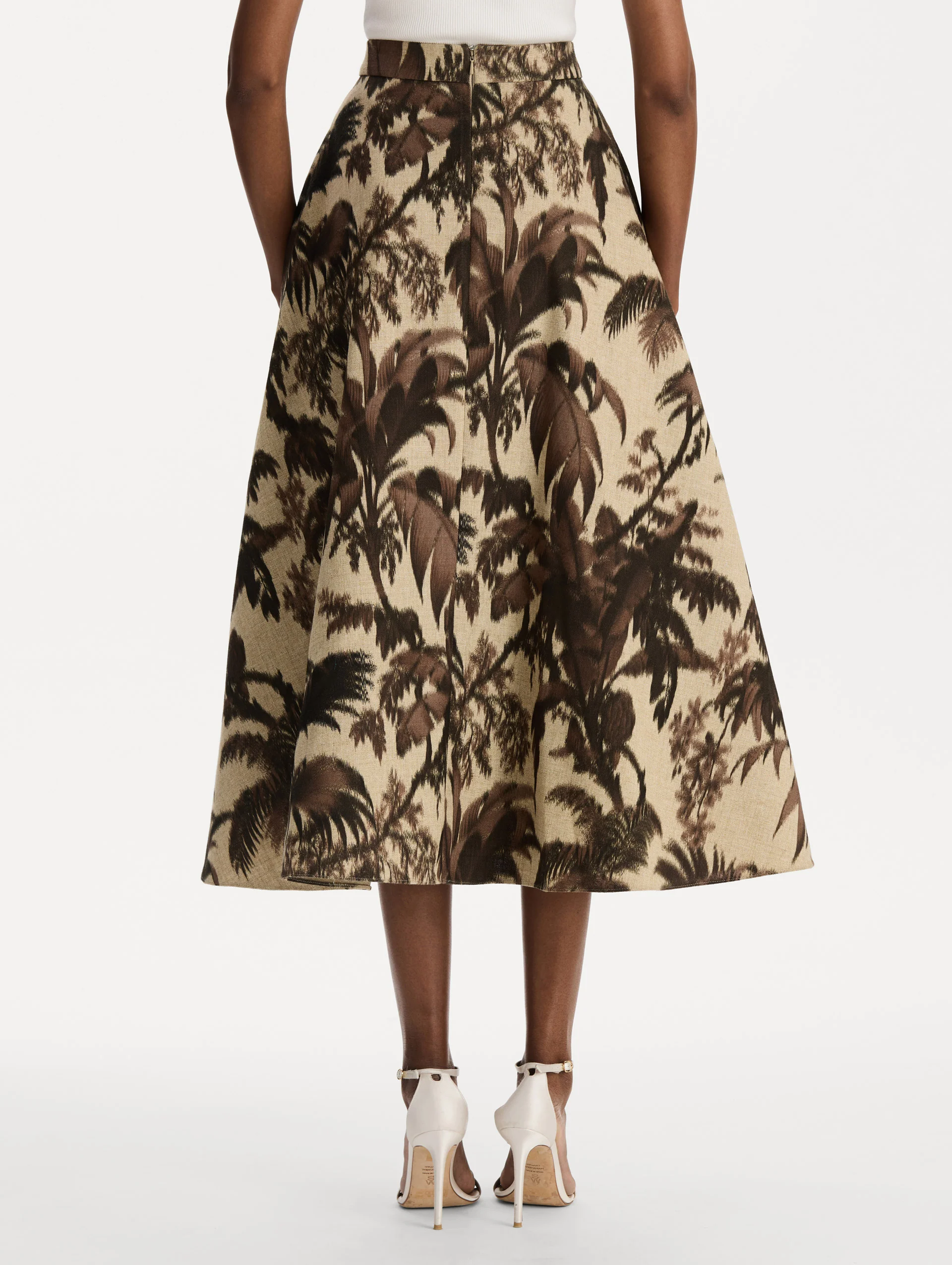 Chiné Palm Leaves Skirt - Image 3
