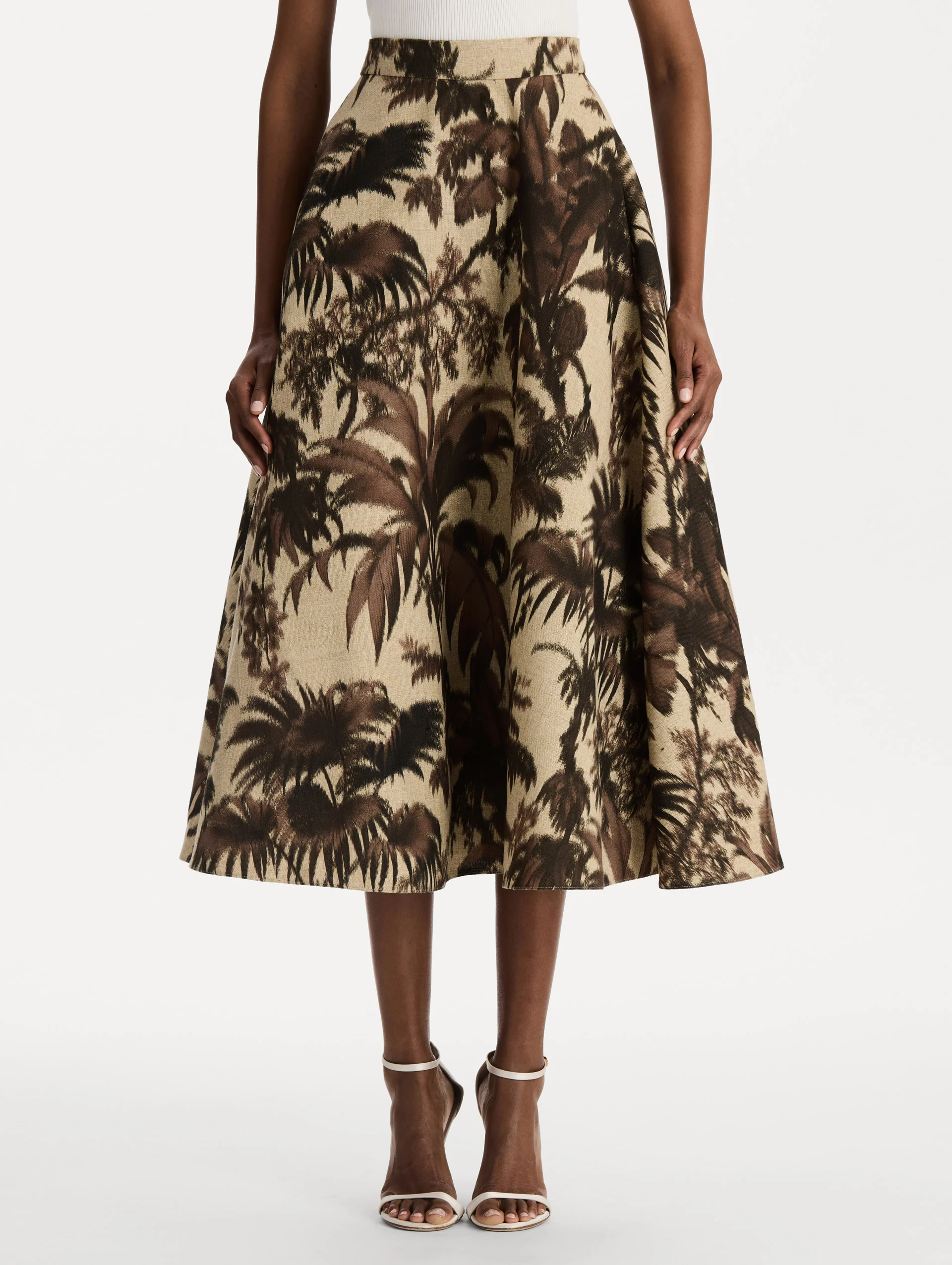 Chiné Palm Leaves Skirt - Image 5
