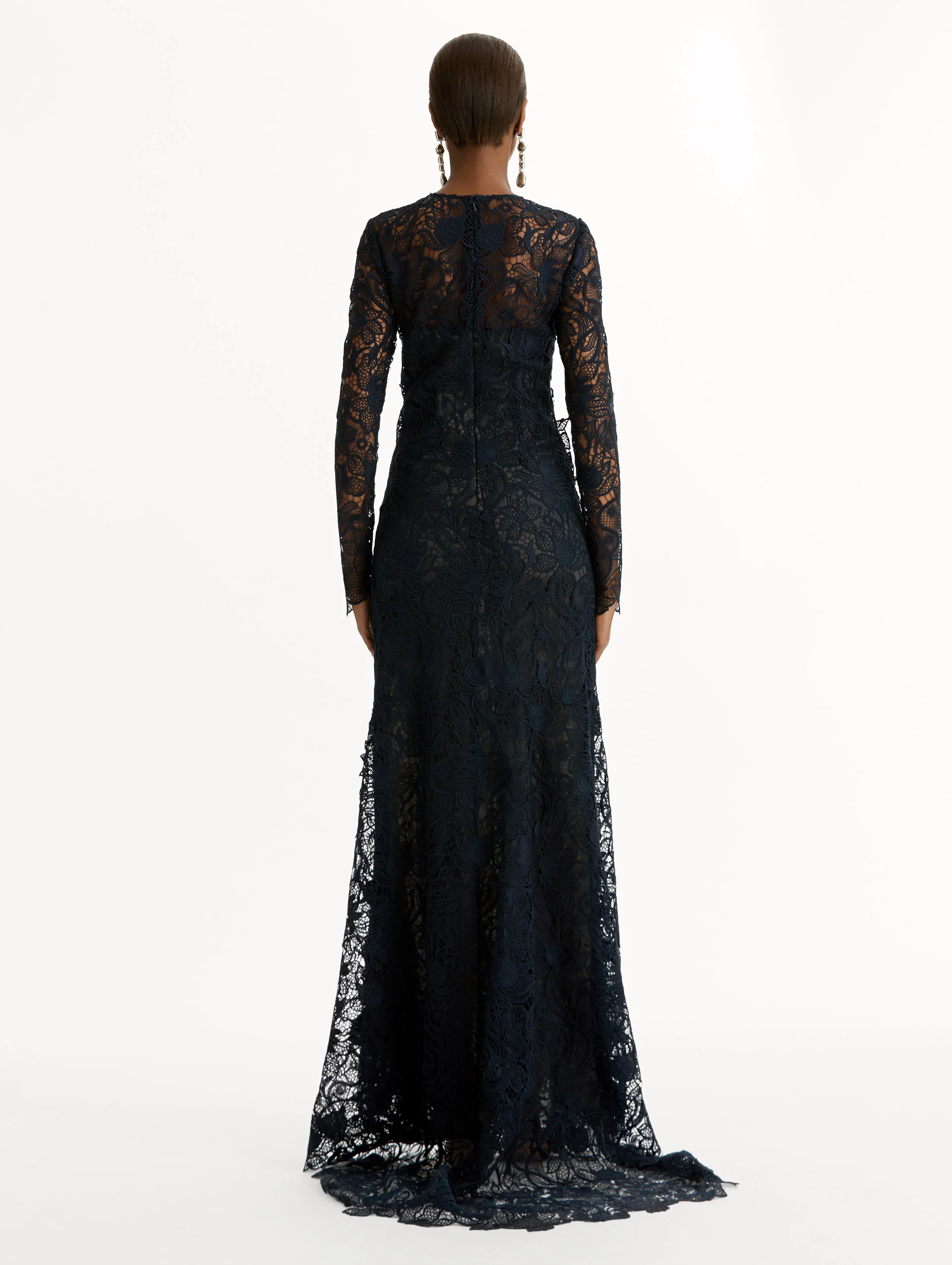 Corded Botanical Guipure Gown - Image 3