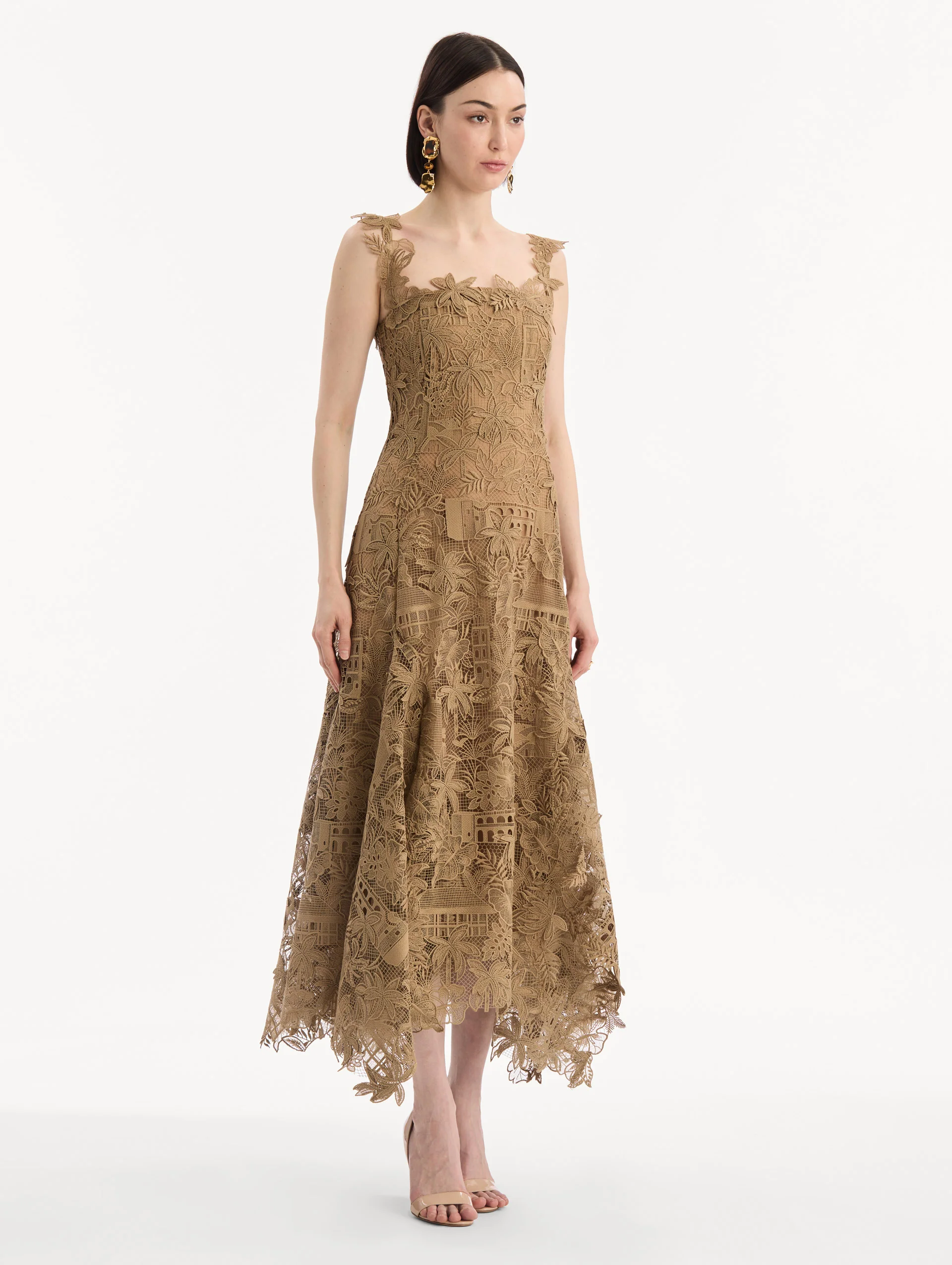 Dominican Landscape Guipure Dress - Image 4