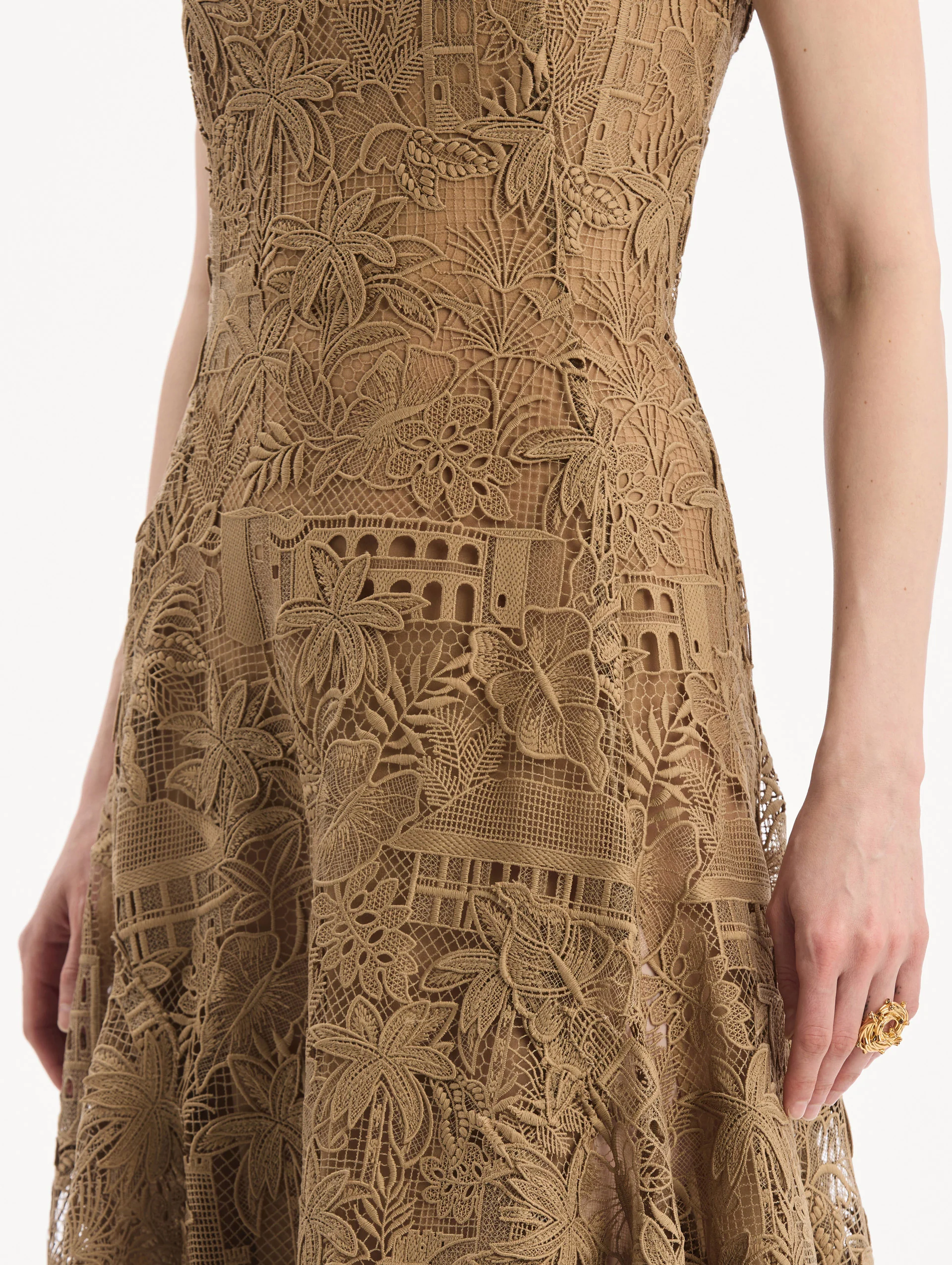 Dominican Landscape Guipure Dress - Image 5