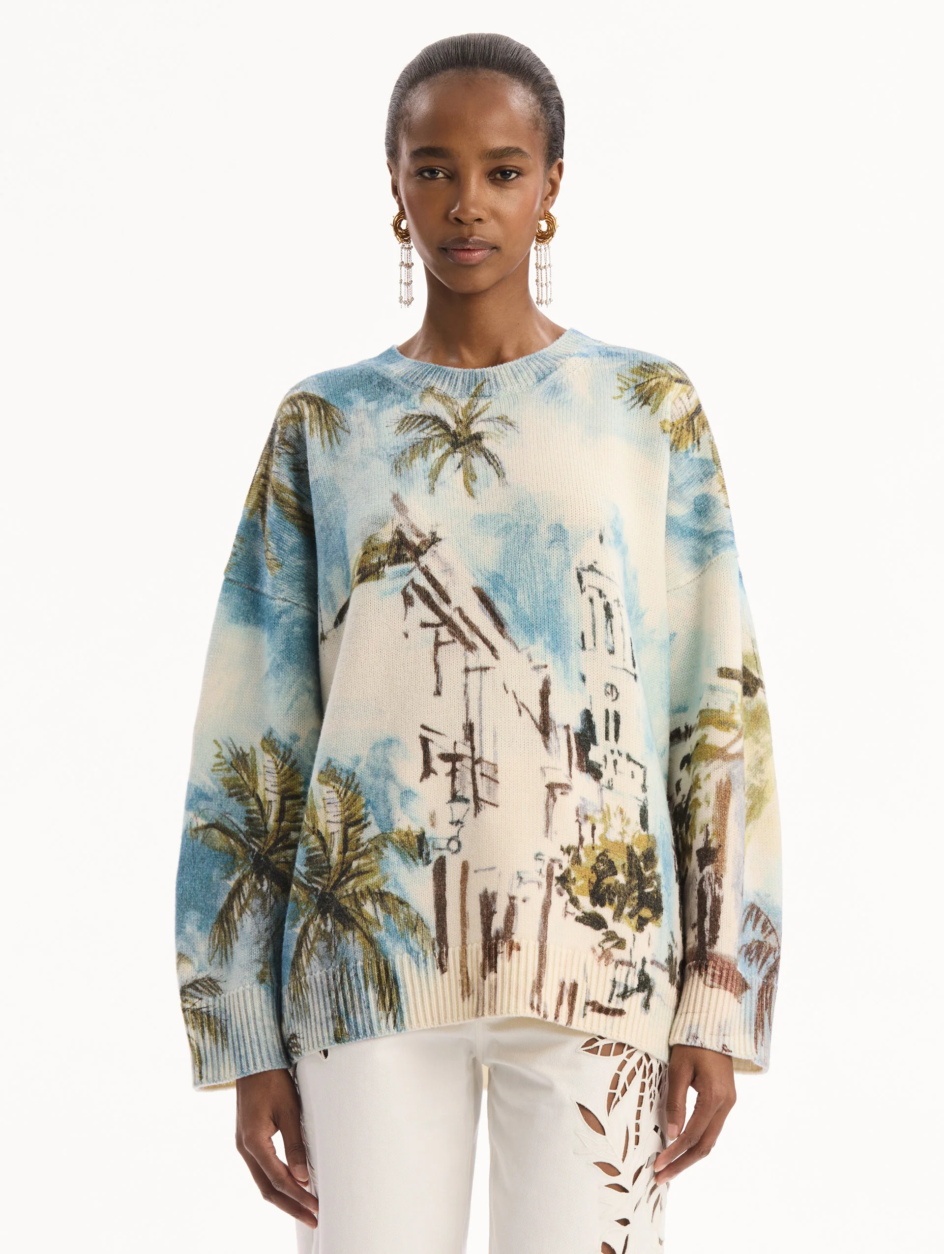 Dominican Landscape Oversized Pullover - Image 2