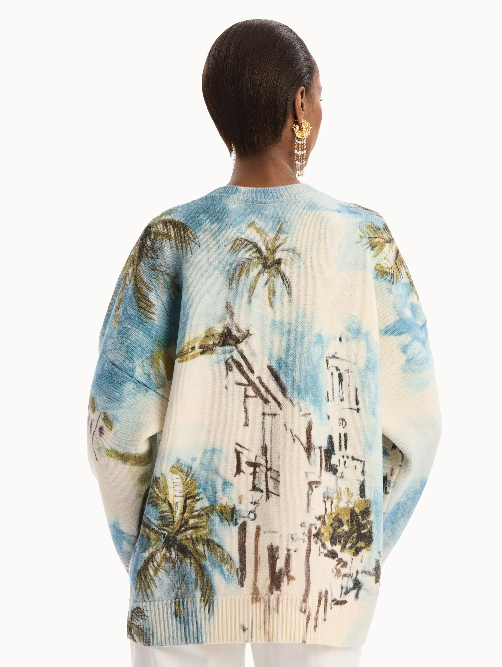 Dominican Landscape Oversized Pullover - Image 4