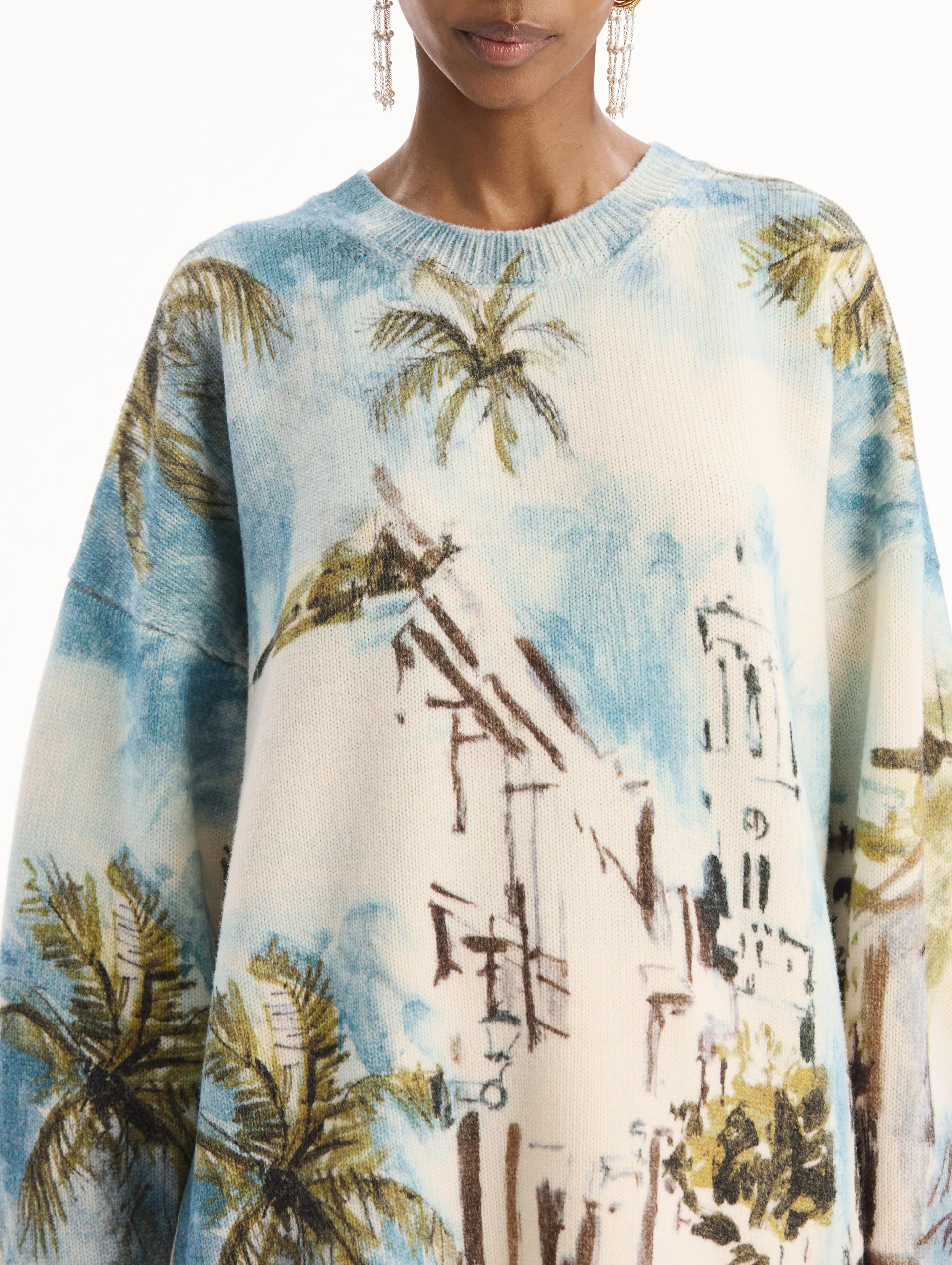 Dominican Landscape Oversized Pullover - Image 6