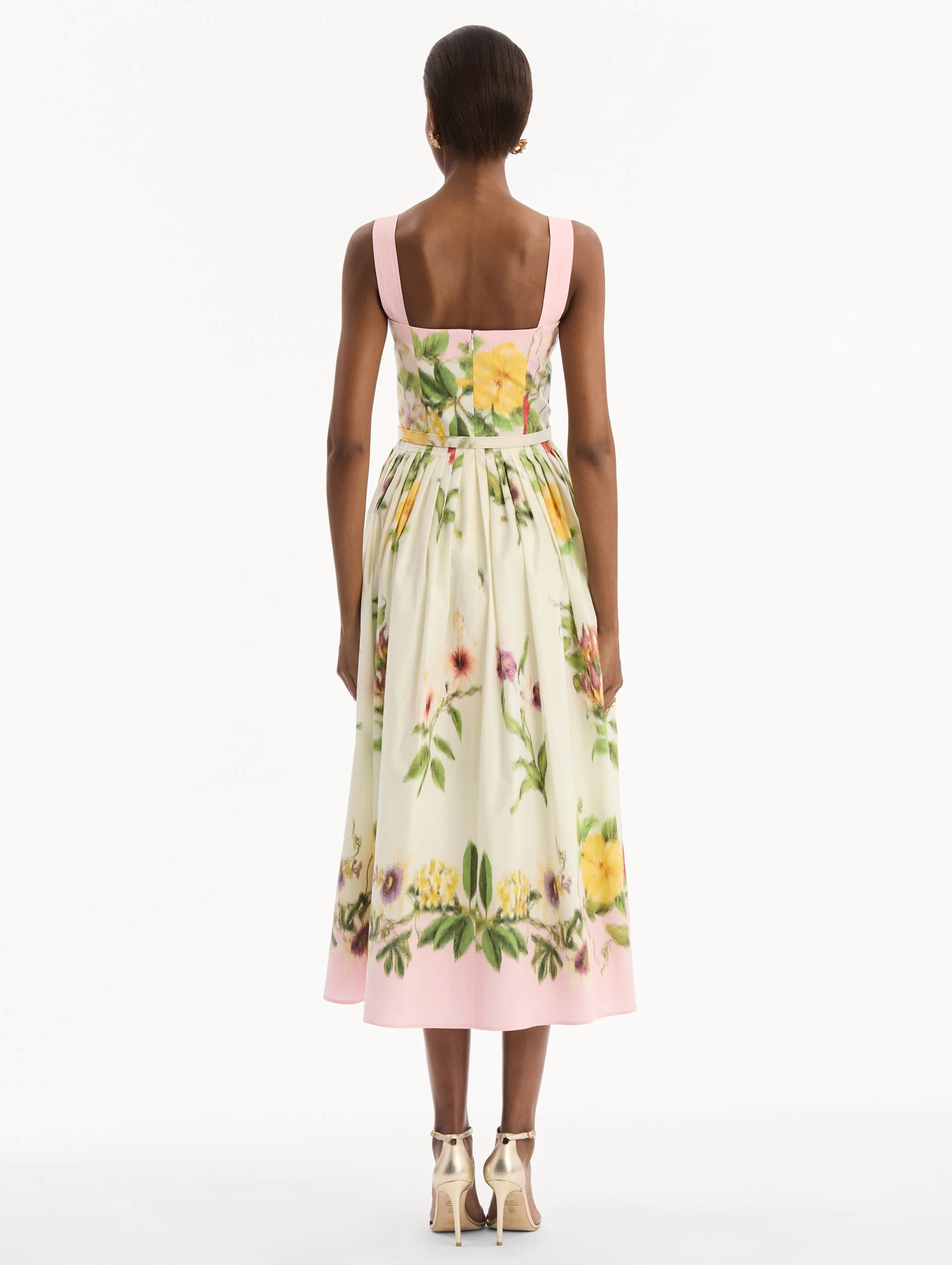 Dominican Mixed-Floral Cotton Poplin Dress - Image 3