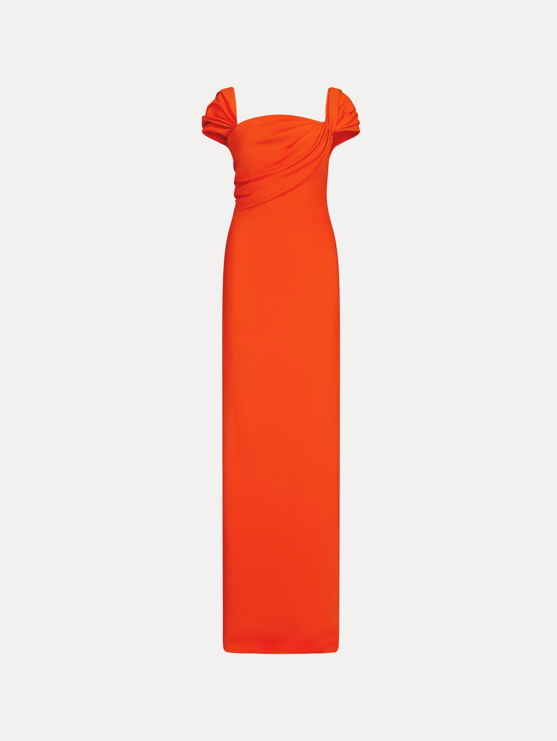 Draped-Detailed Cady Gown