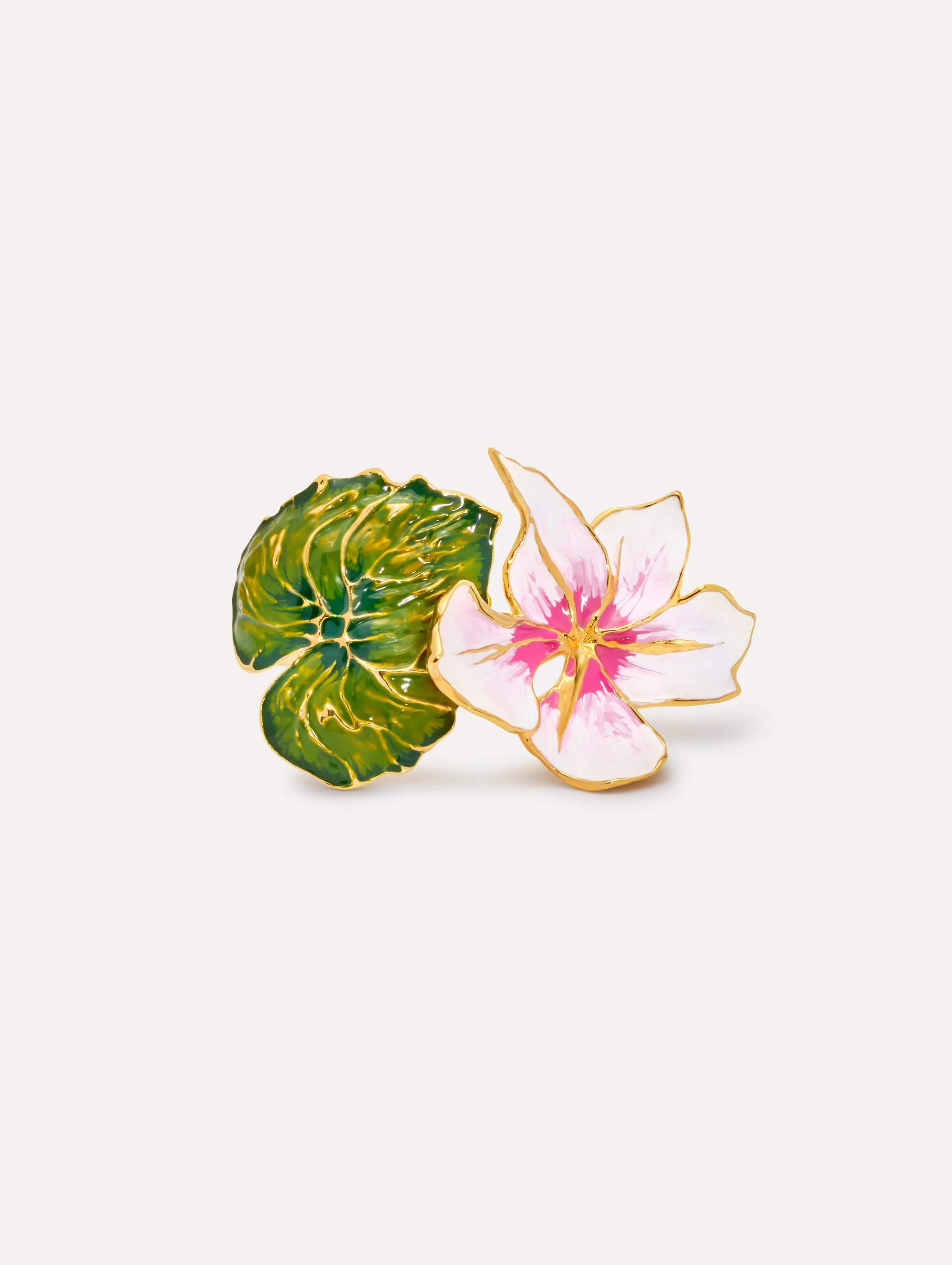 Enamel Cyclamen Cuff Bracelet - Image 3