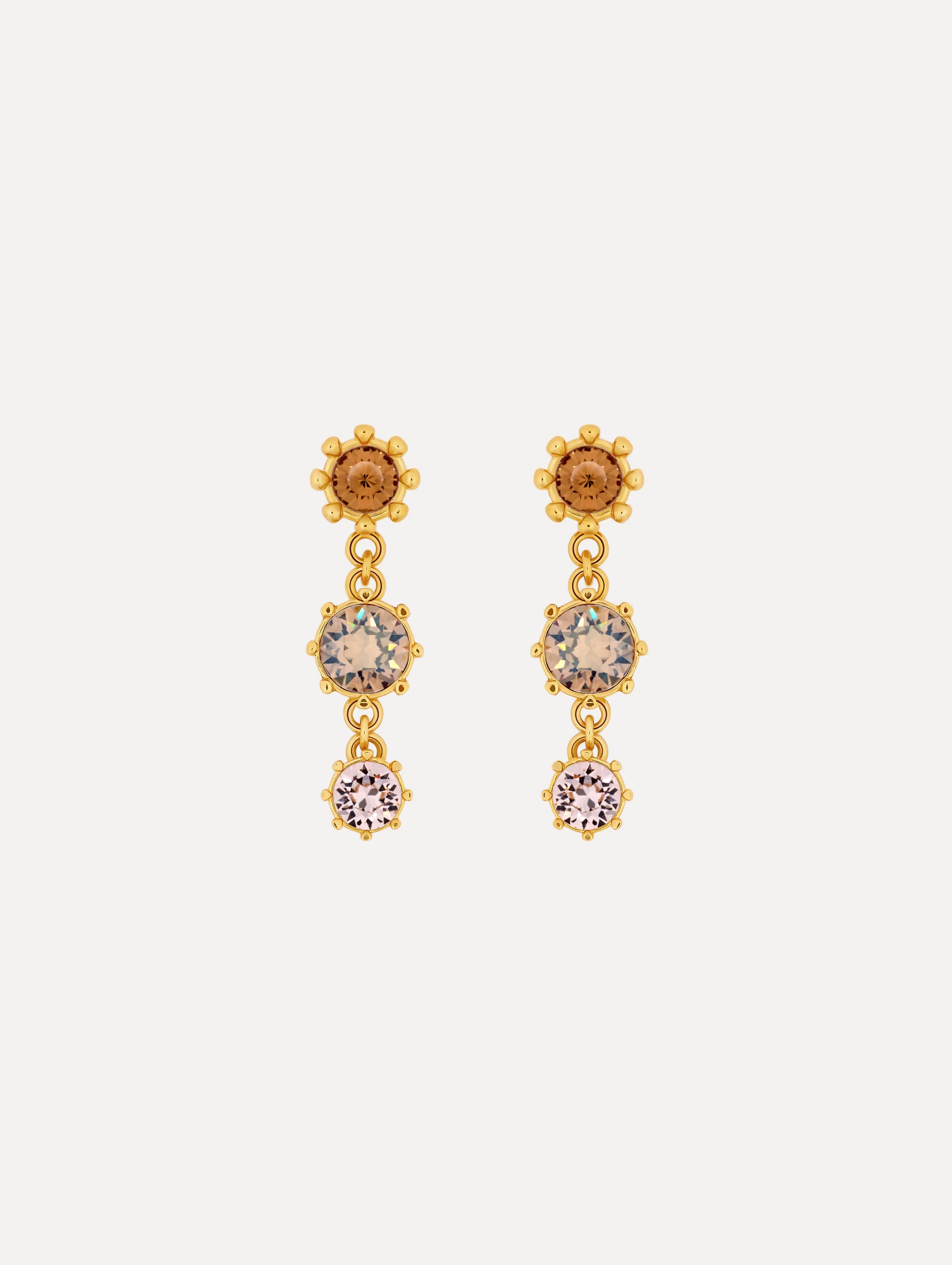 Faceted Crystal Drop Earrings