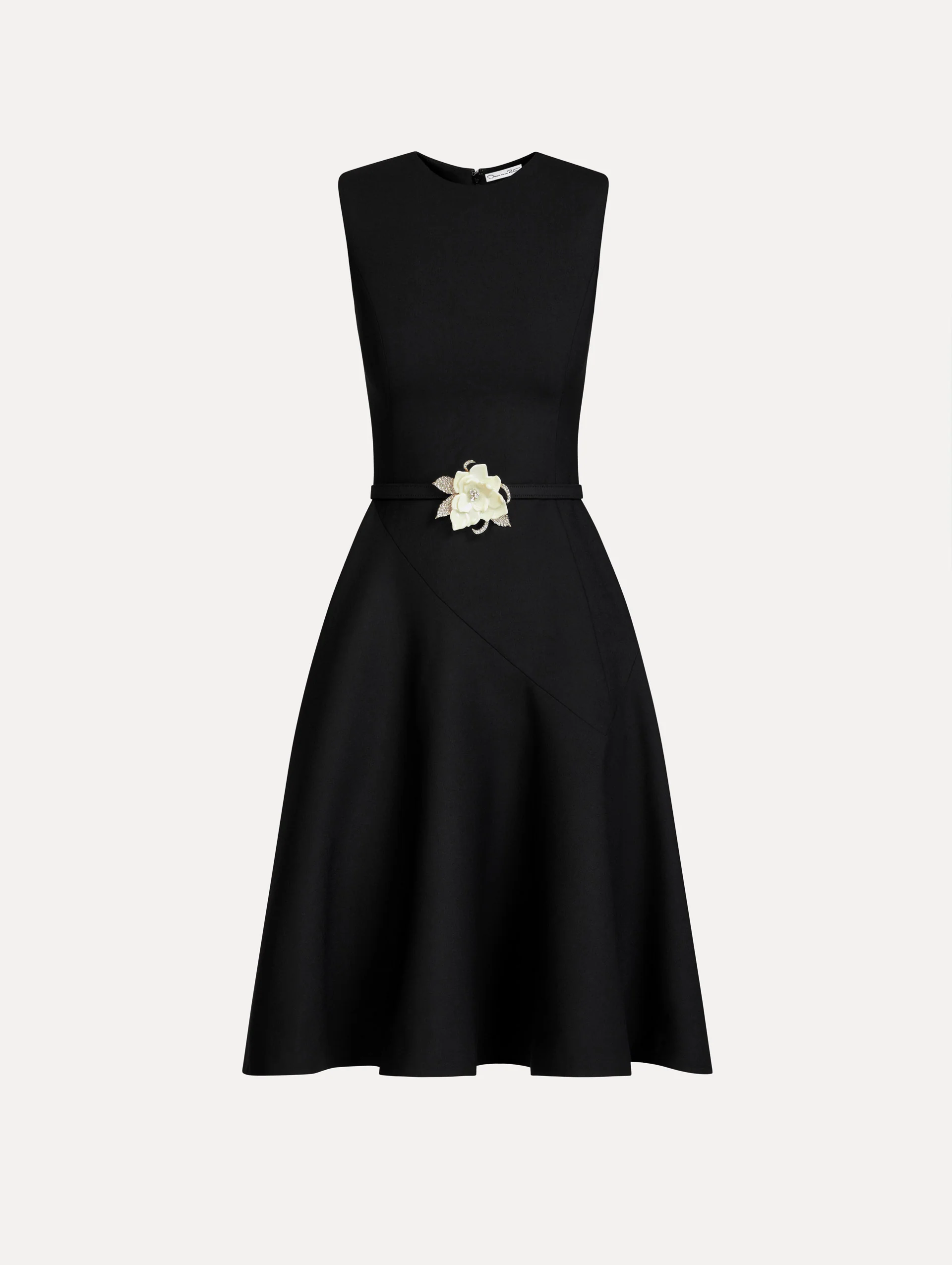 Floral Belt Sleeveless Dress