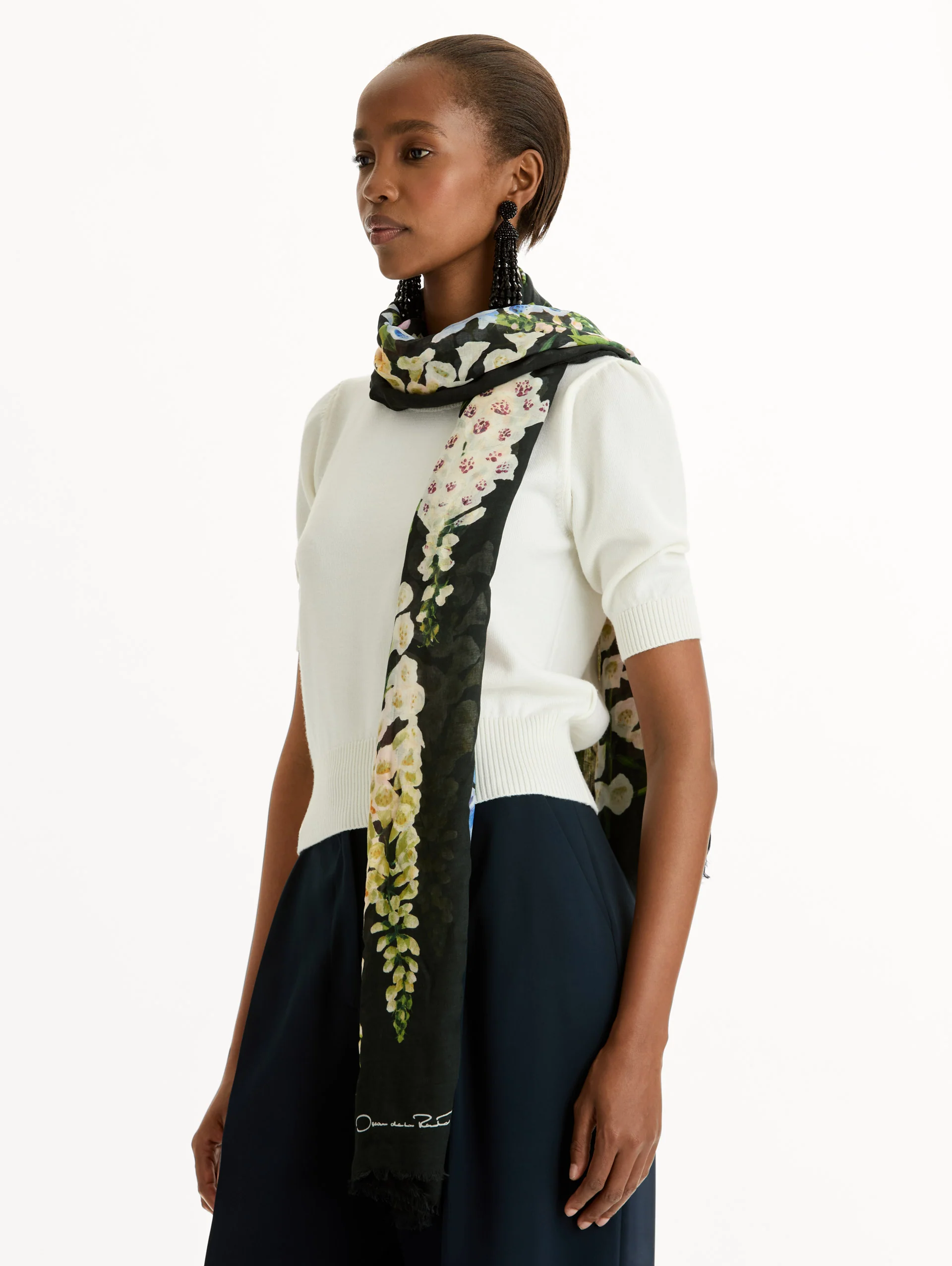 Foxglove Modal Cashmere Scarf - Image 4