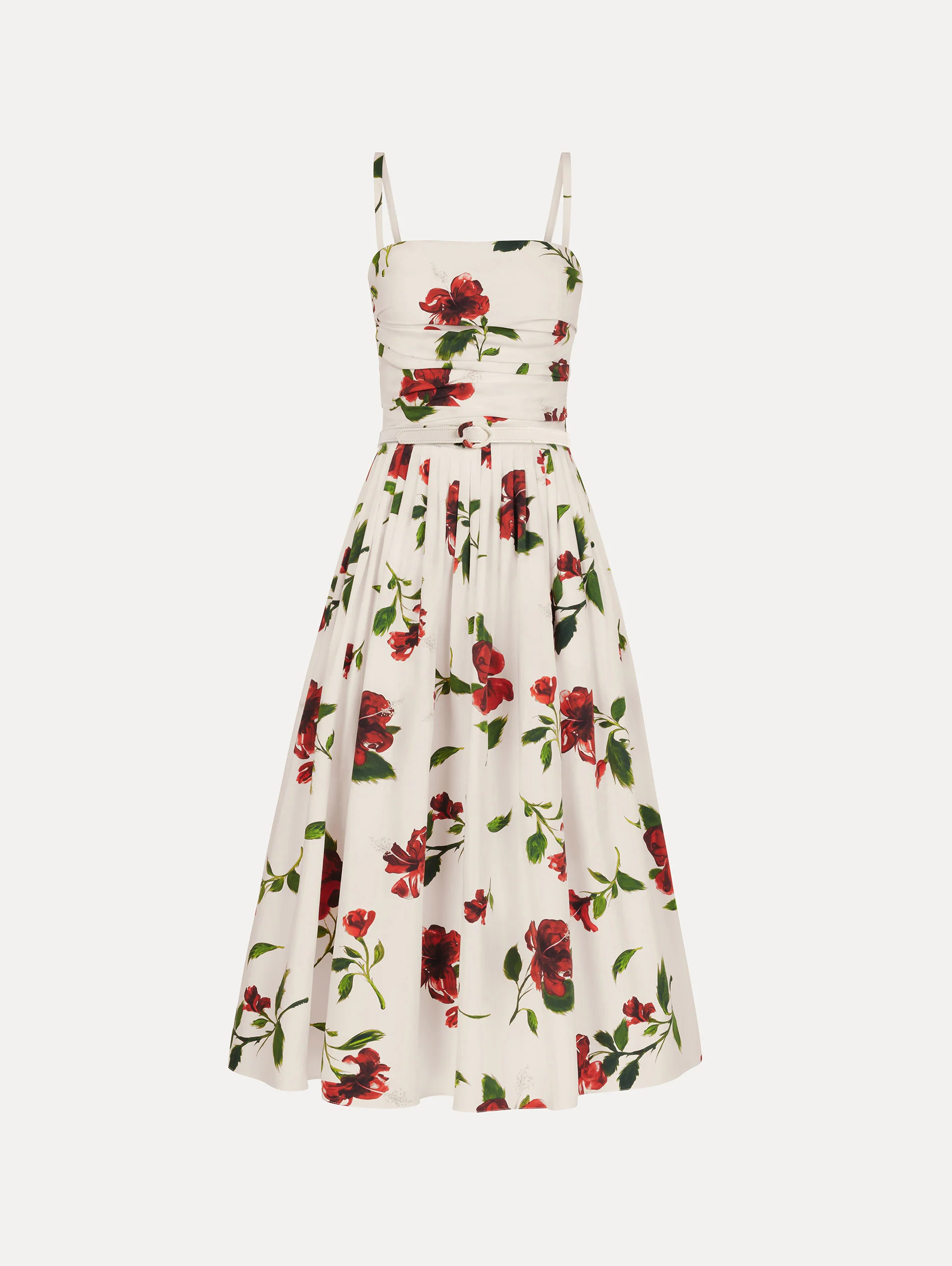 Hibiscus Cotton Poplin Dress
