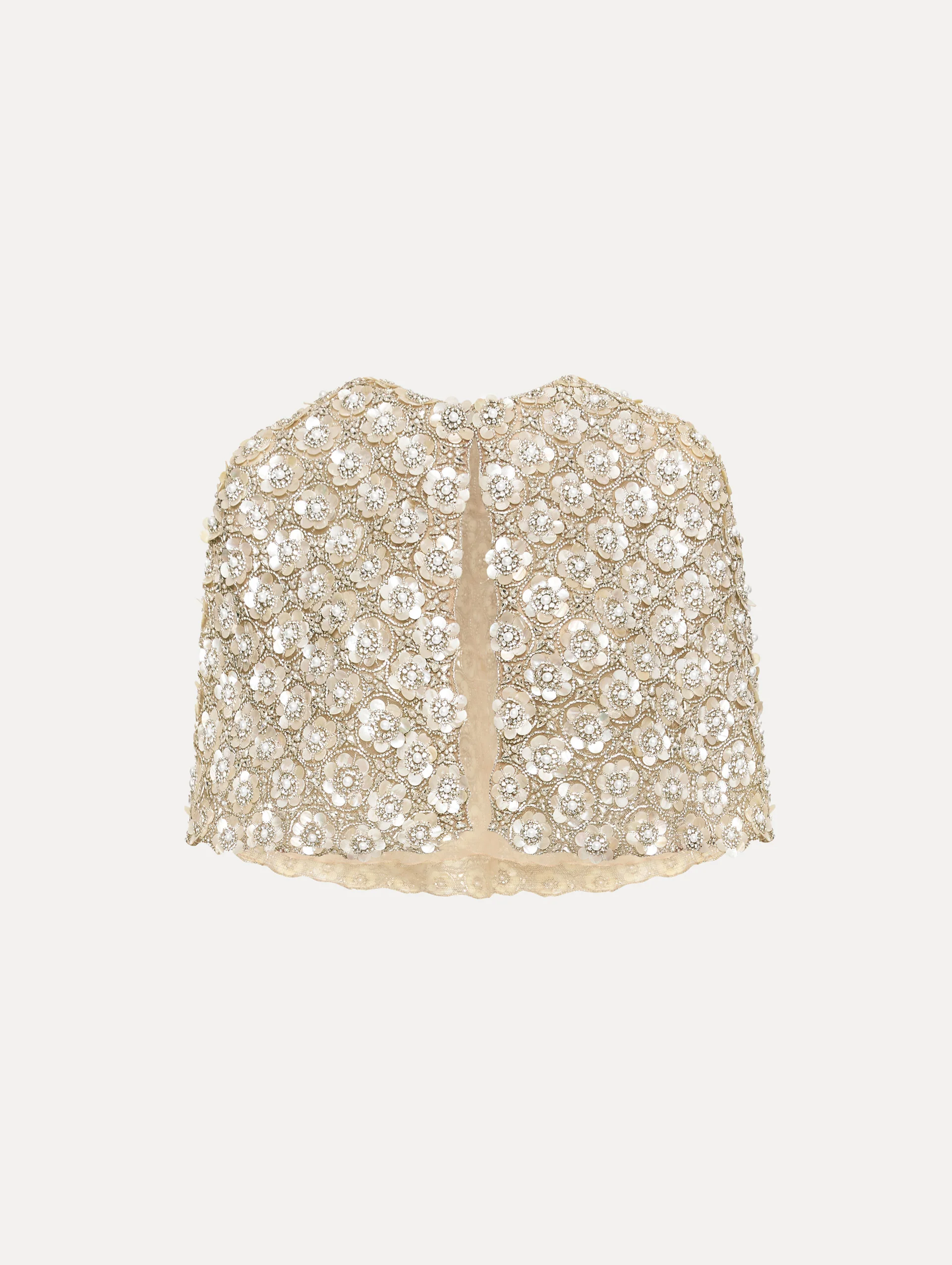 Mother of Pearl Embroidered Capelet
