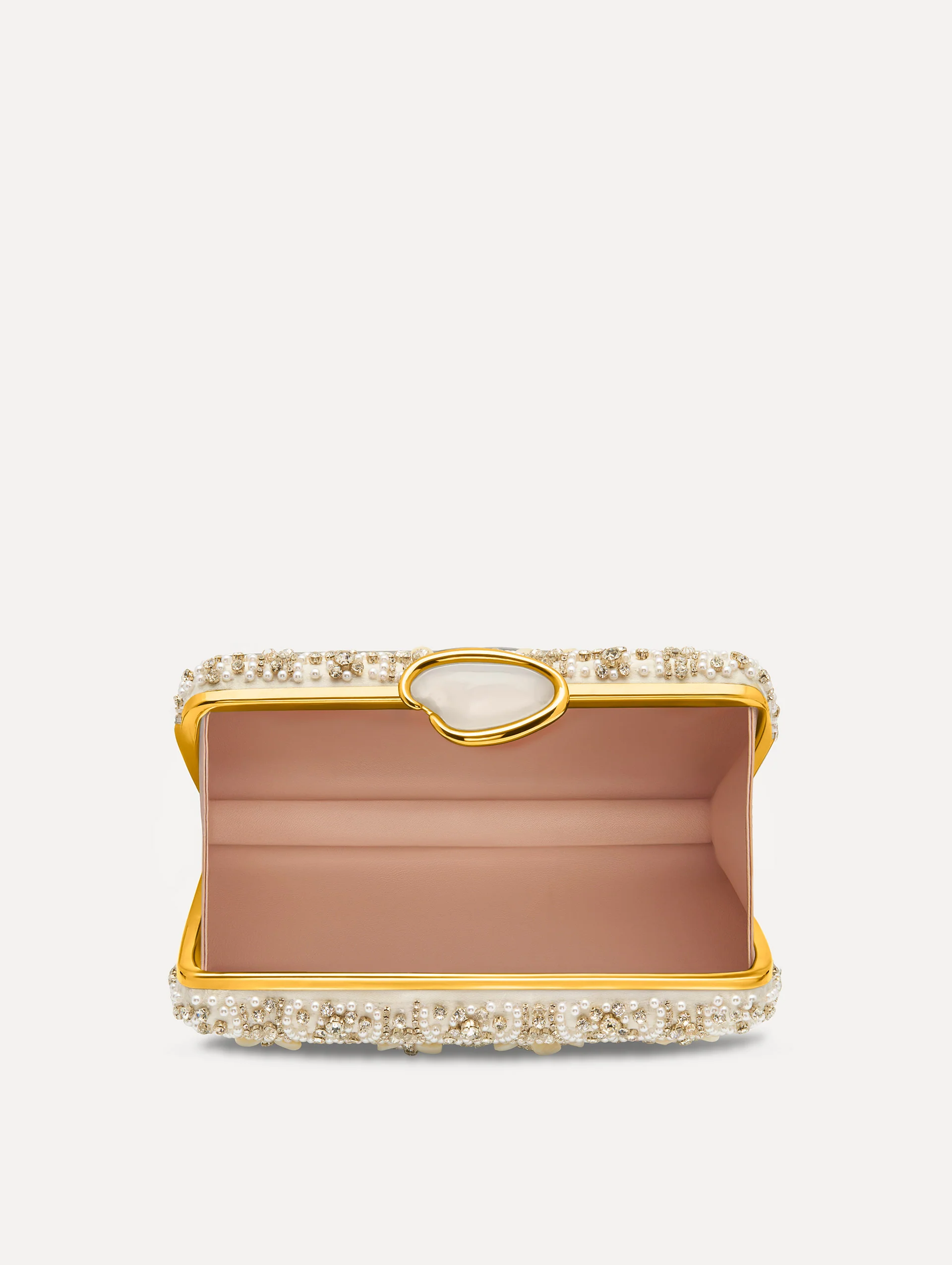 Mother of Pearl Embroidered O Minaudière - Image 4