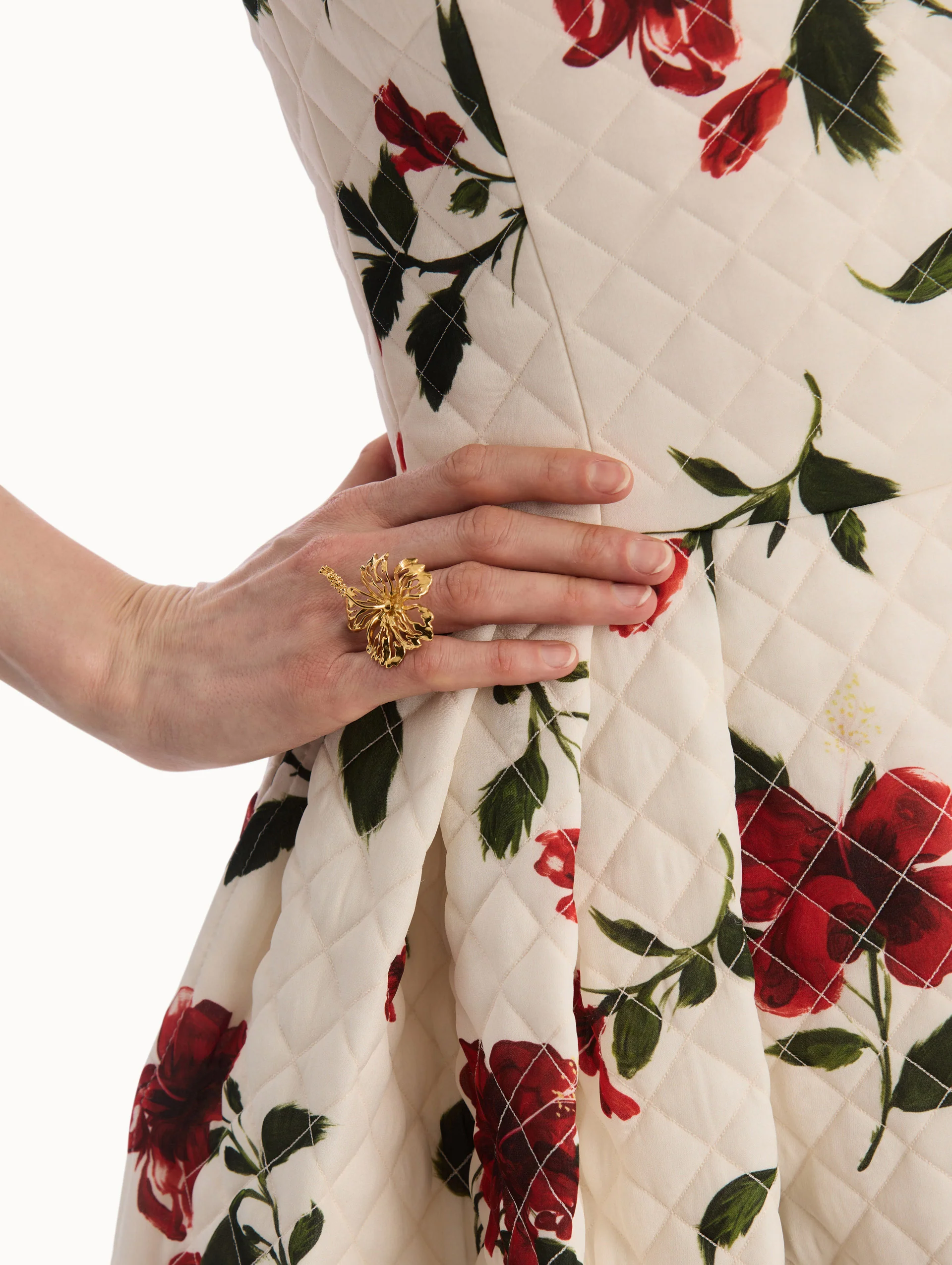 Openwork Hibiscus Ring - Image 2