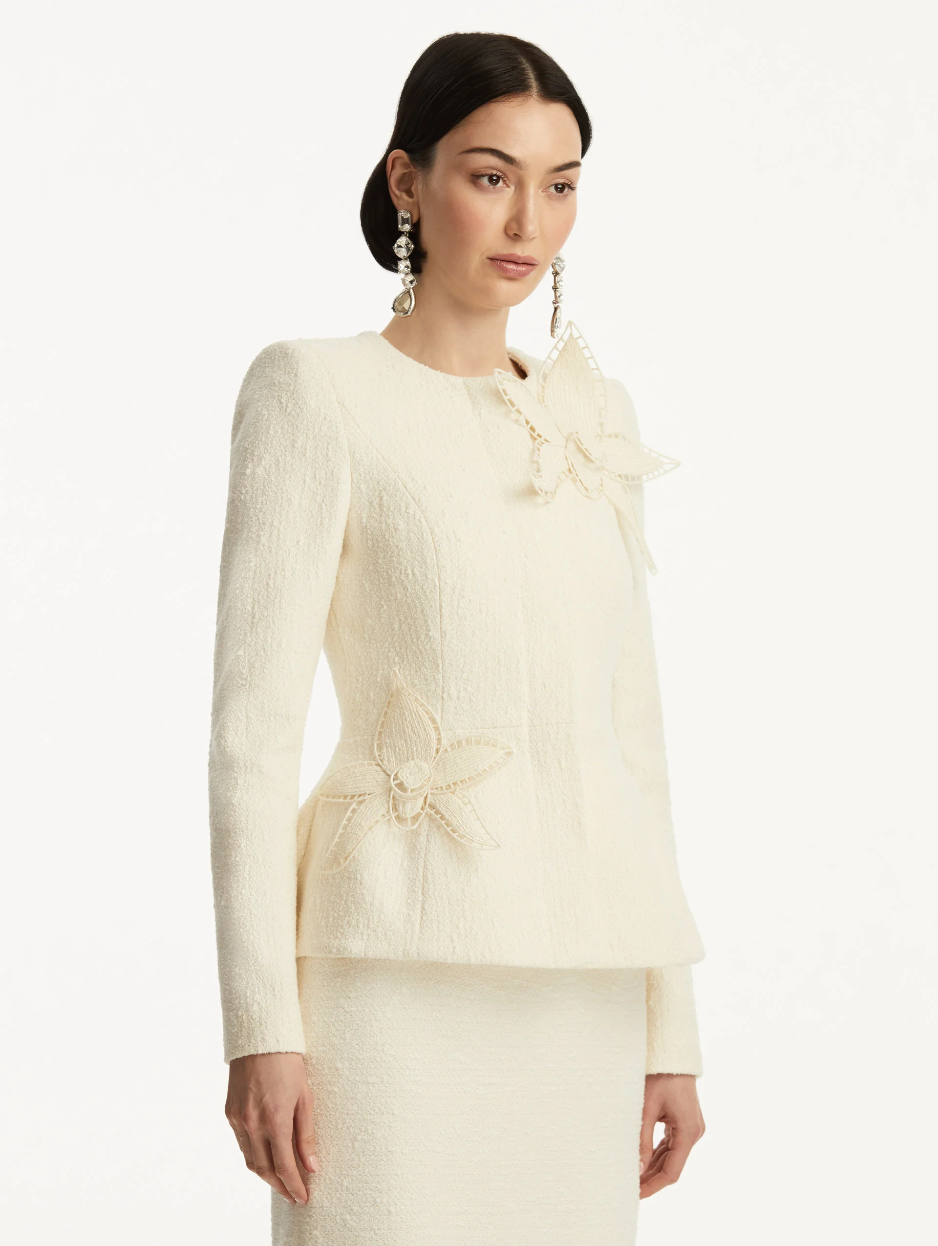 Orchid Embroidered Tweed Jacket - Image 5