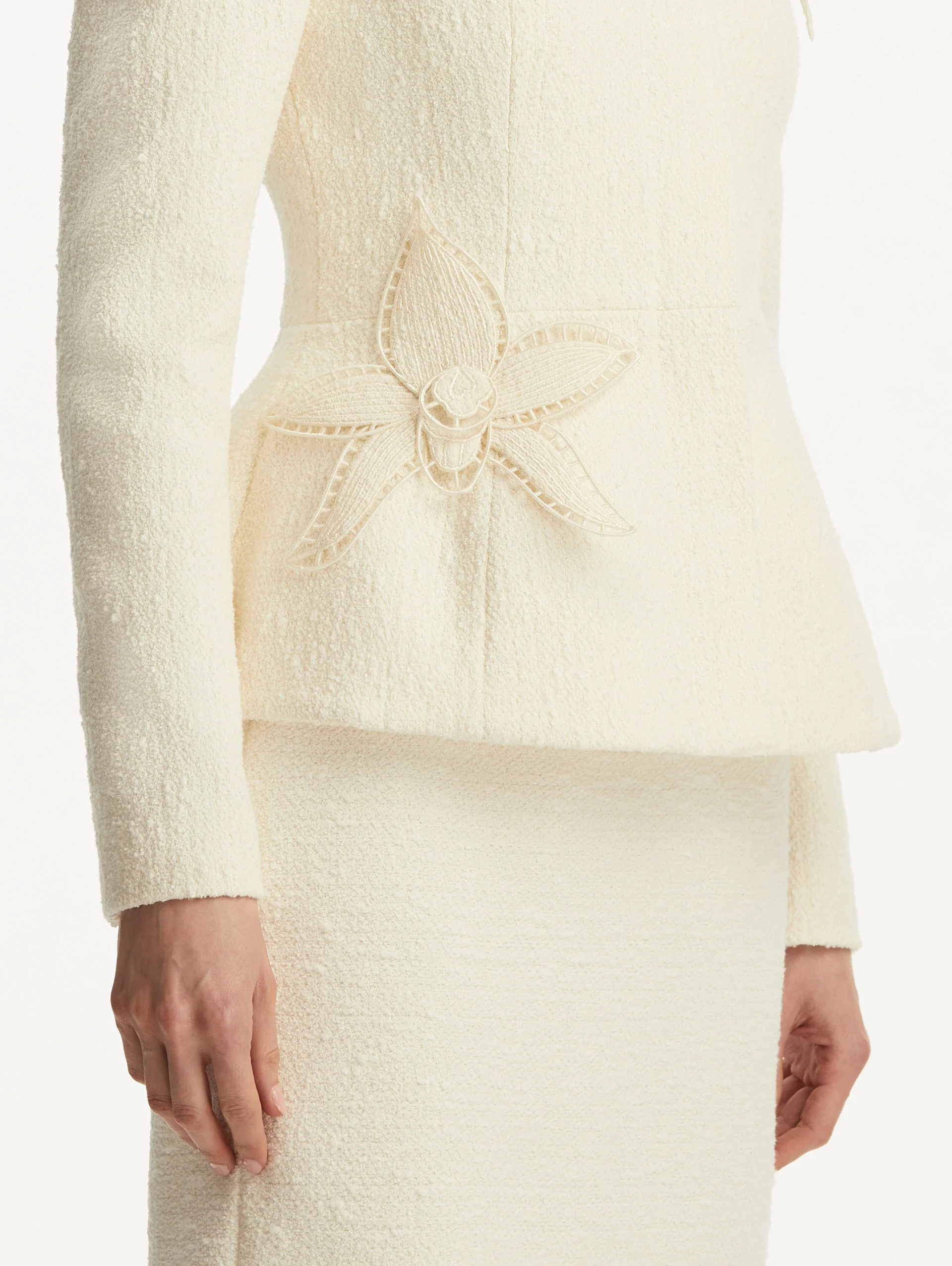 Orchid Embroidered Tweed Jacket - Image 6