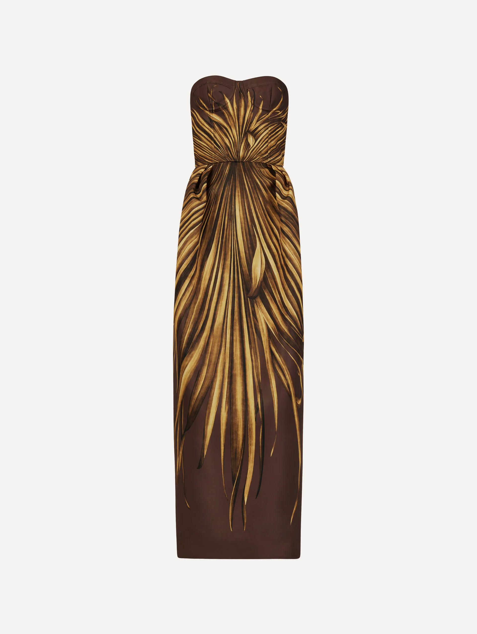 Palm Leaves Faille Gown