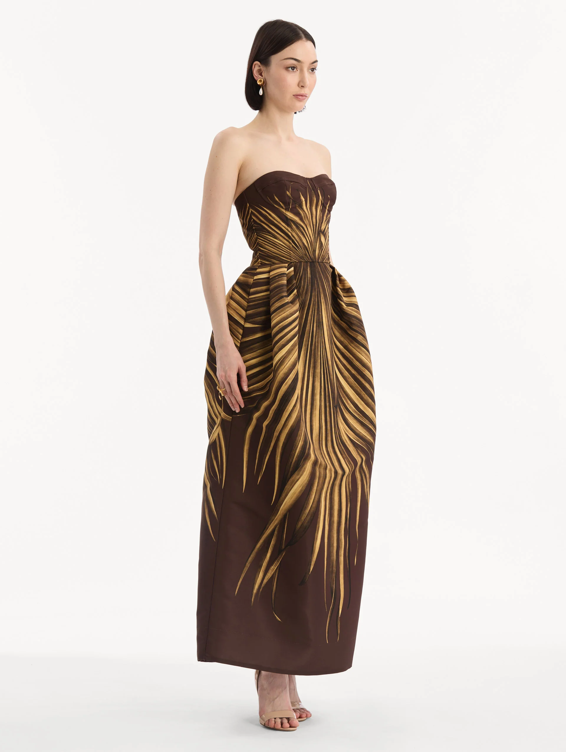 Palm Leaves Faille Gown - Image 4