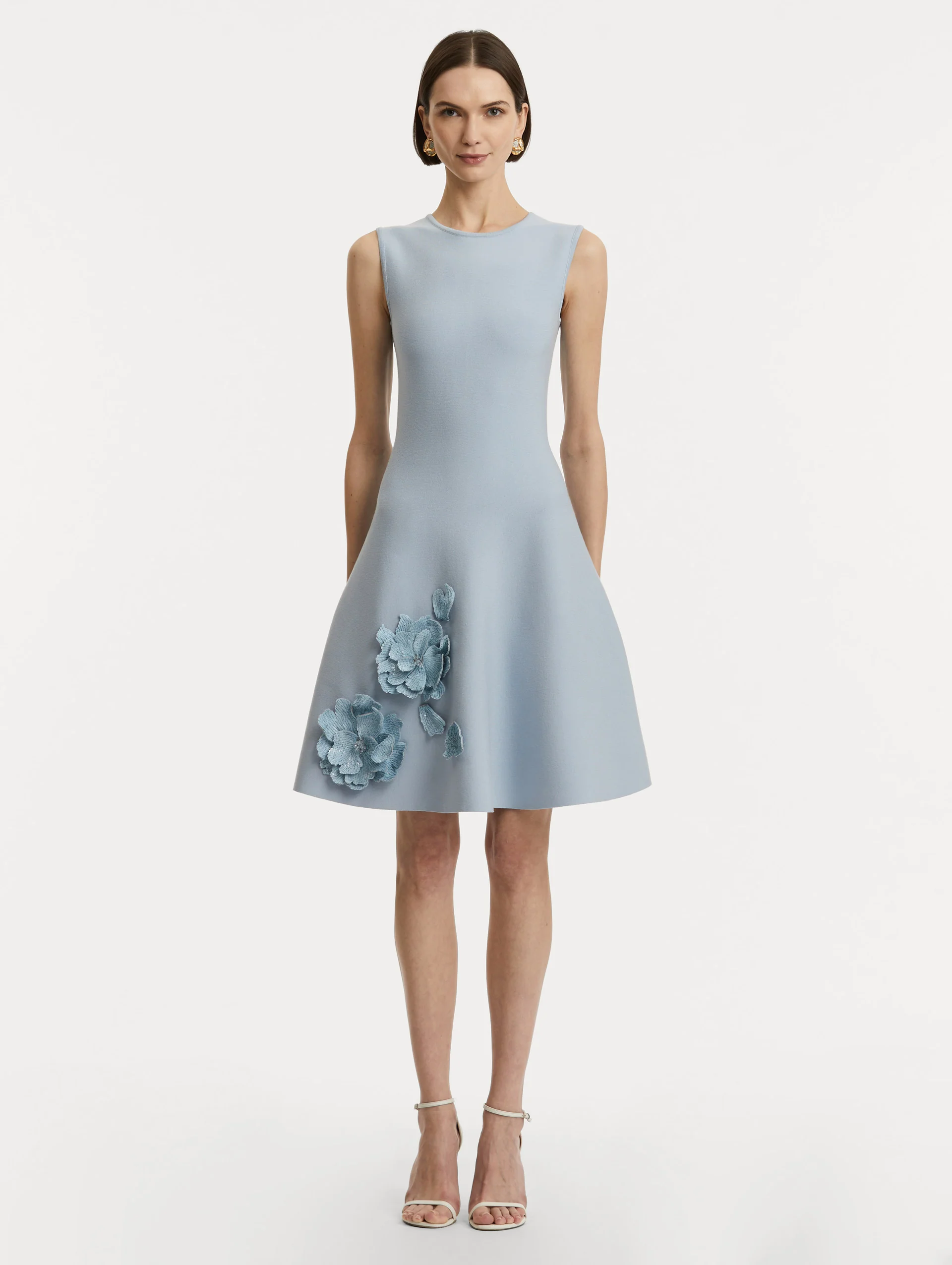 Peony Appliqué Knit Dress - Image 2