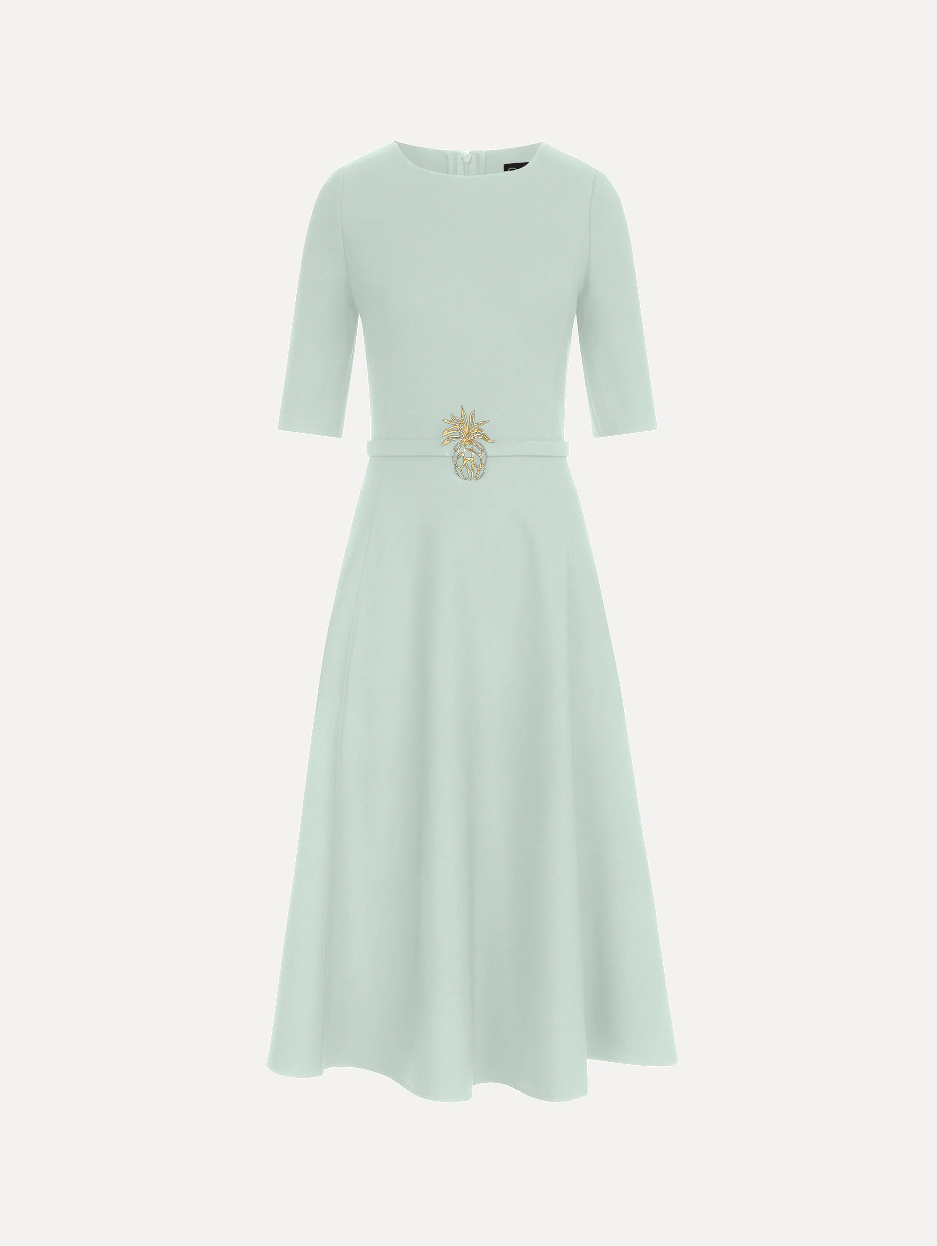 Pineapple Belt Wool Dress