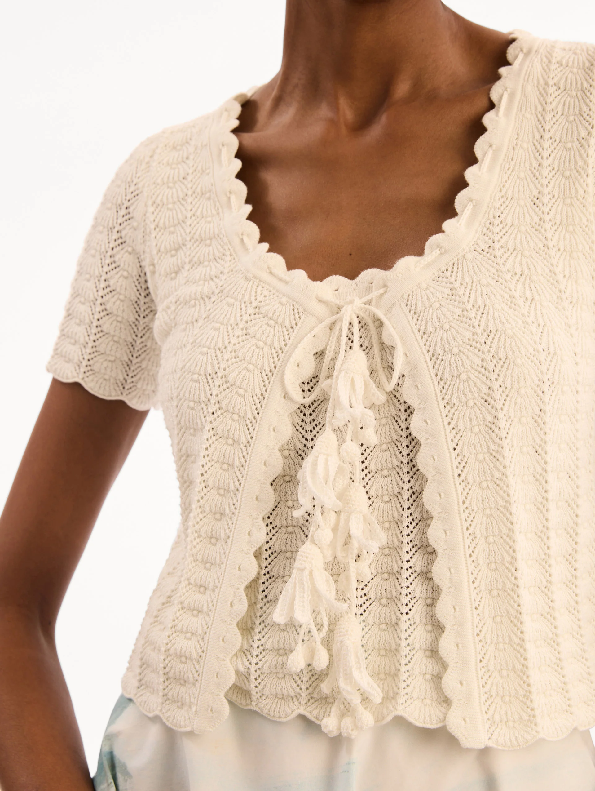 Pointelle Weave Cardigan - Image 5