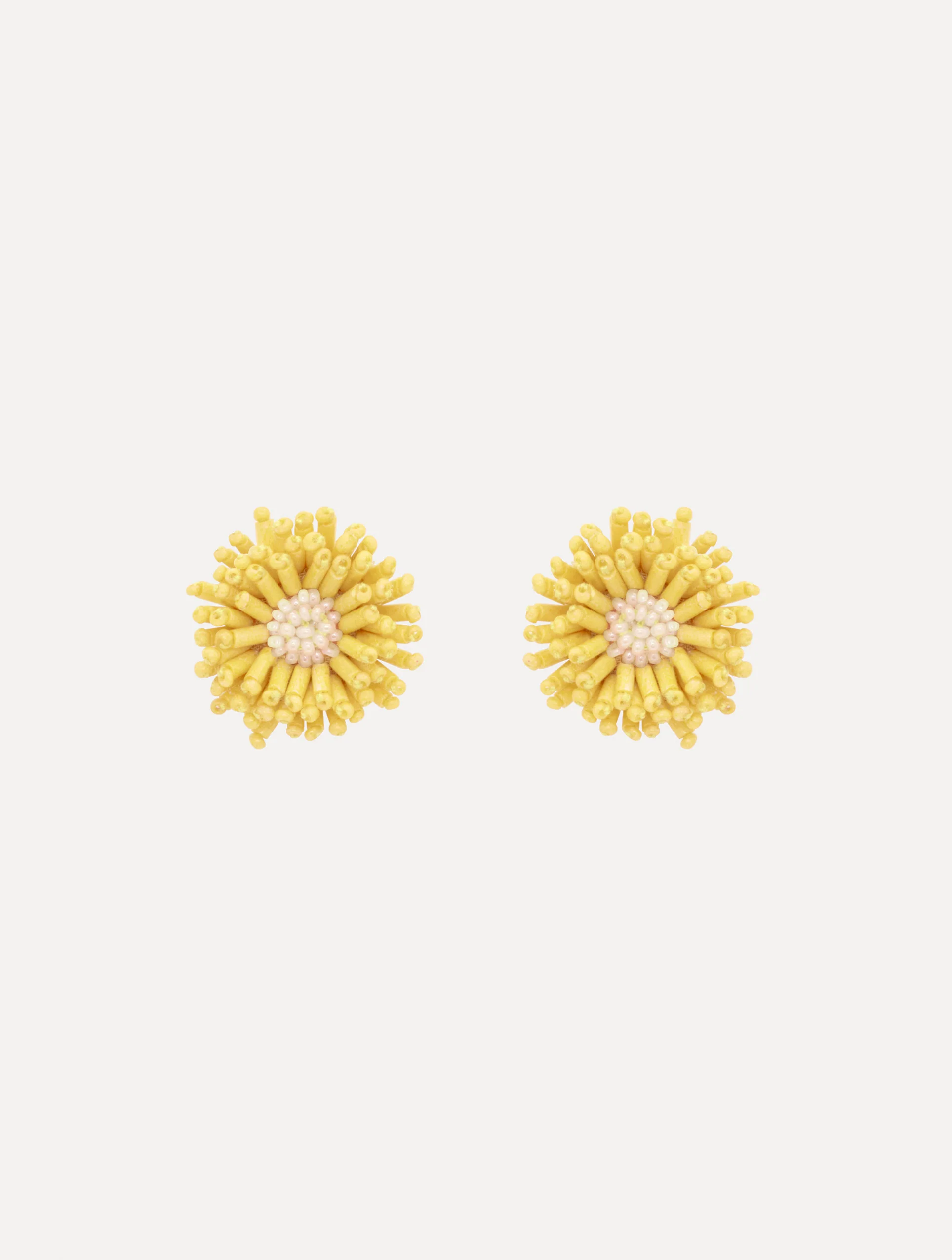 Pompom Flower Earrings