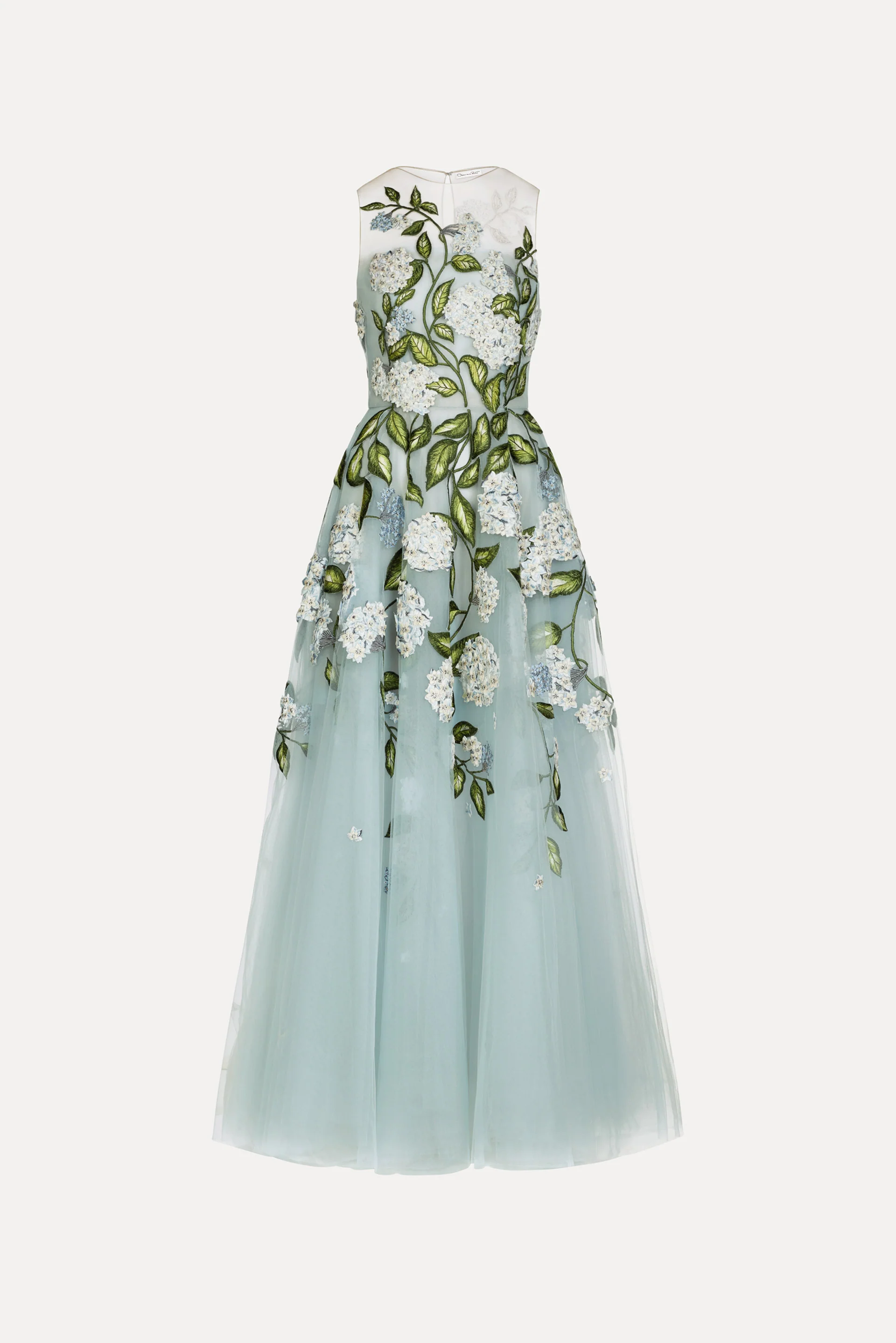 Porcelain Flower Embroidered Gown