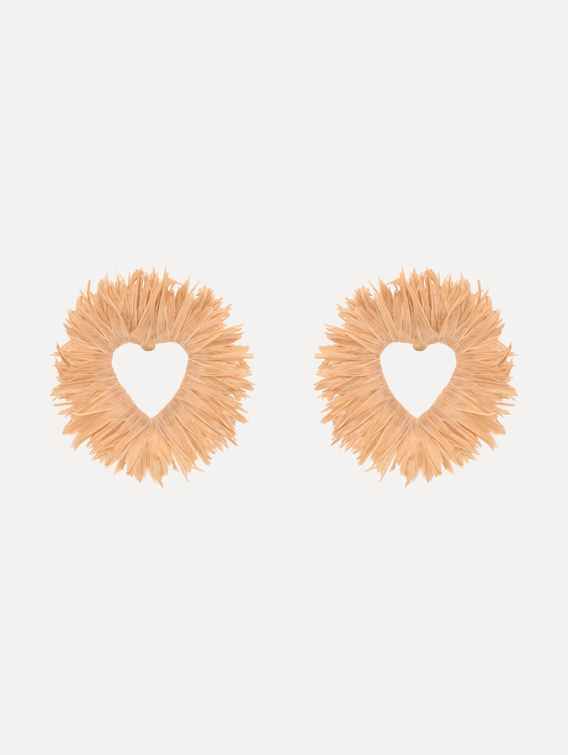 Raffia Heart Earrings
