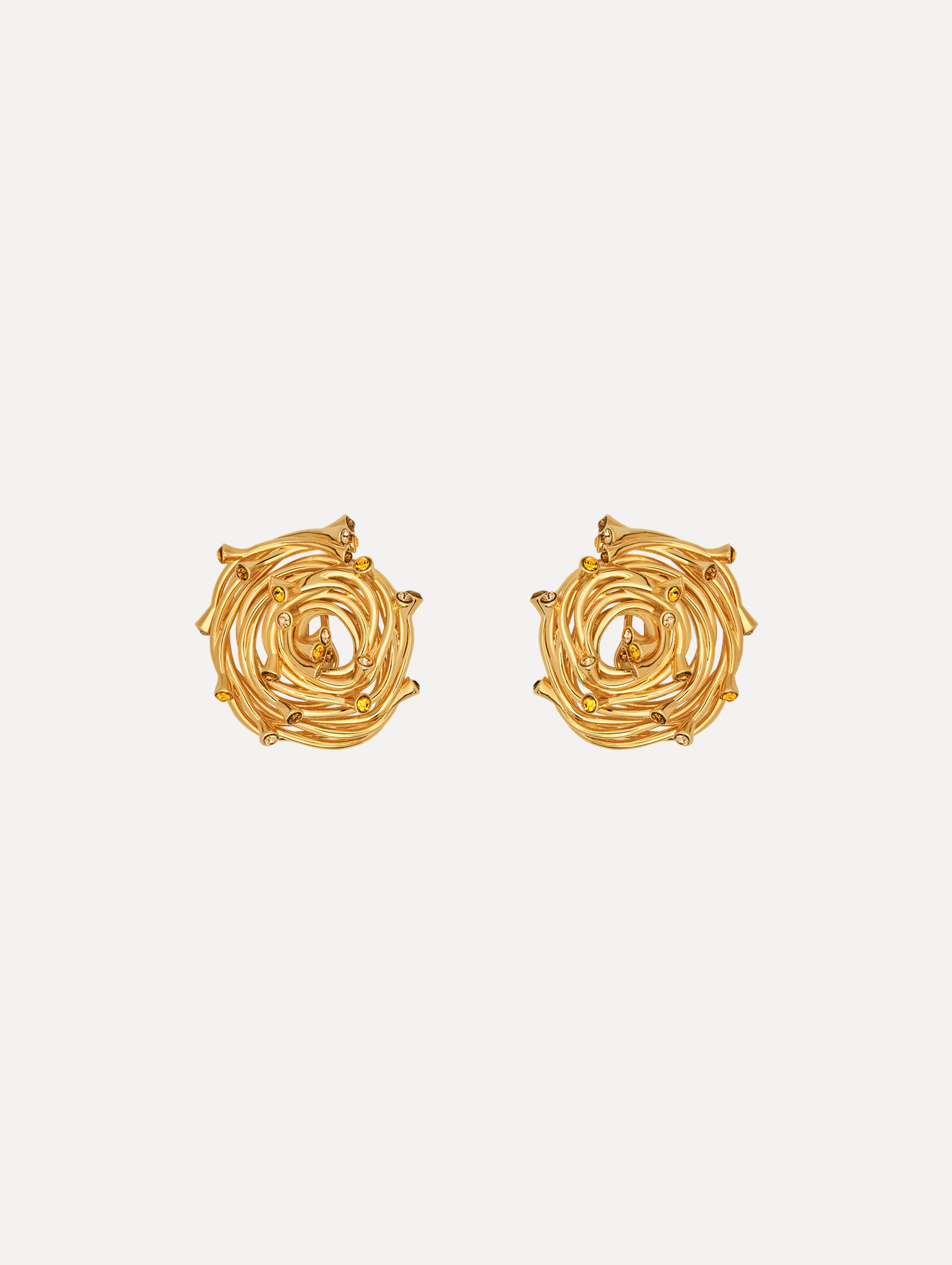 Rhinestone Nest Earrings