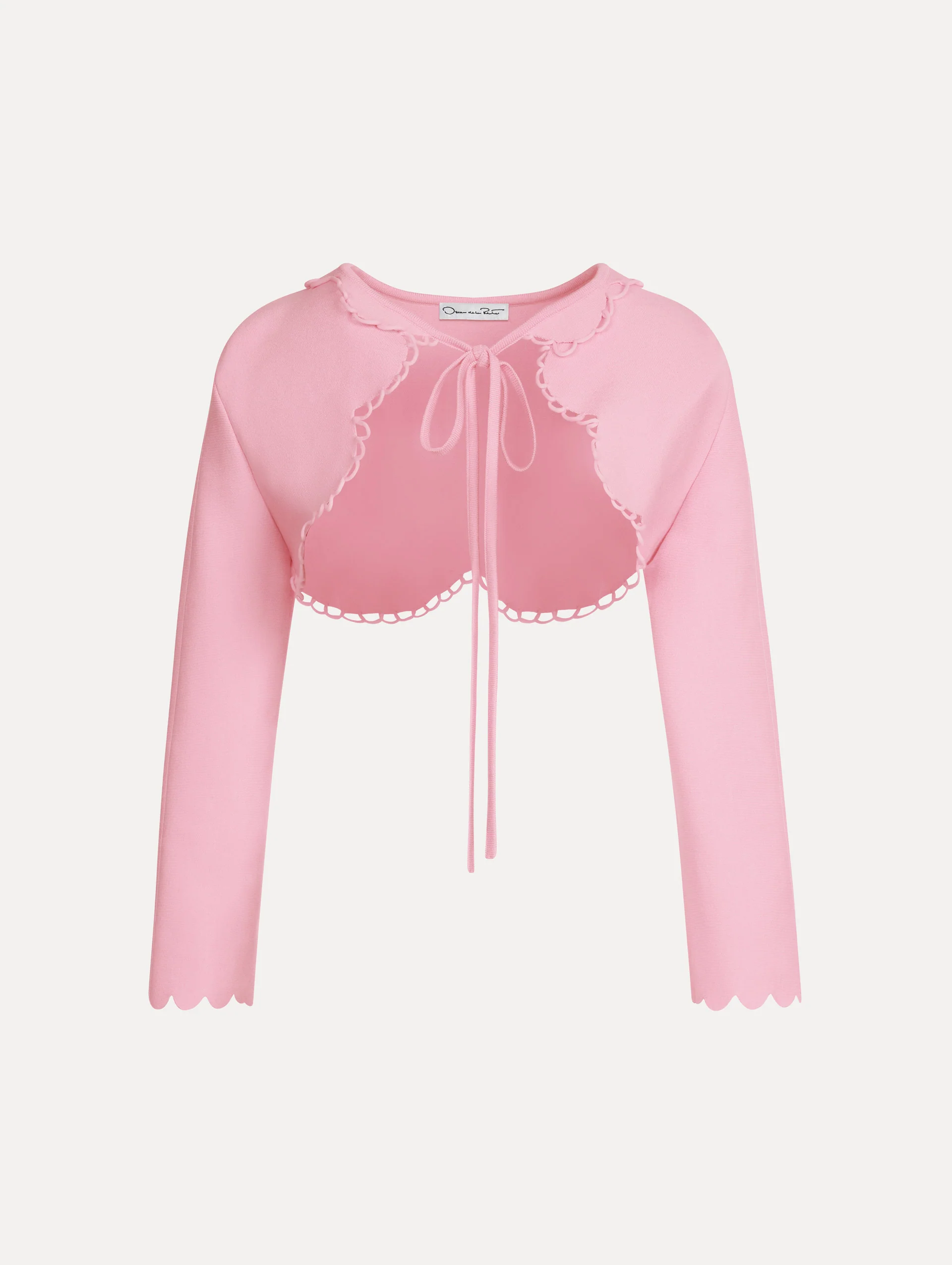 Scallop Trim Knit Bolero