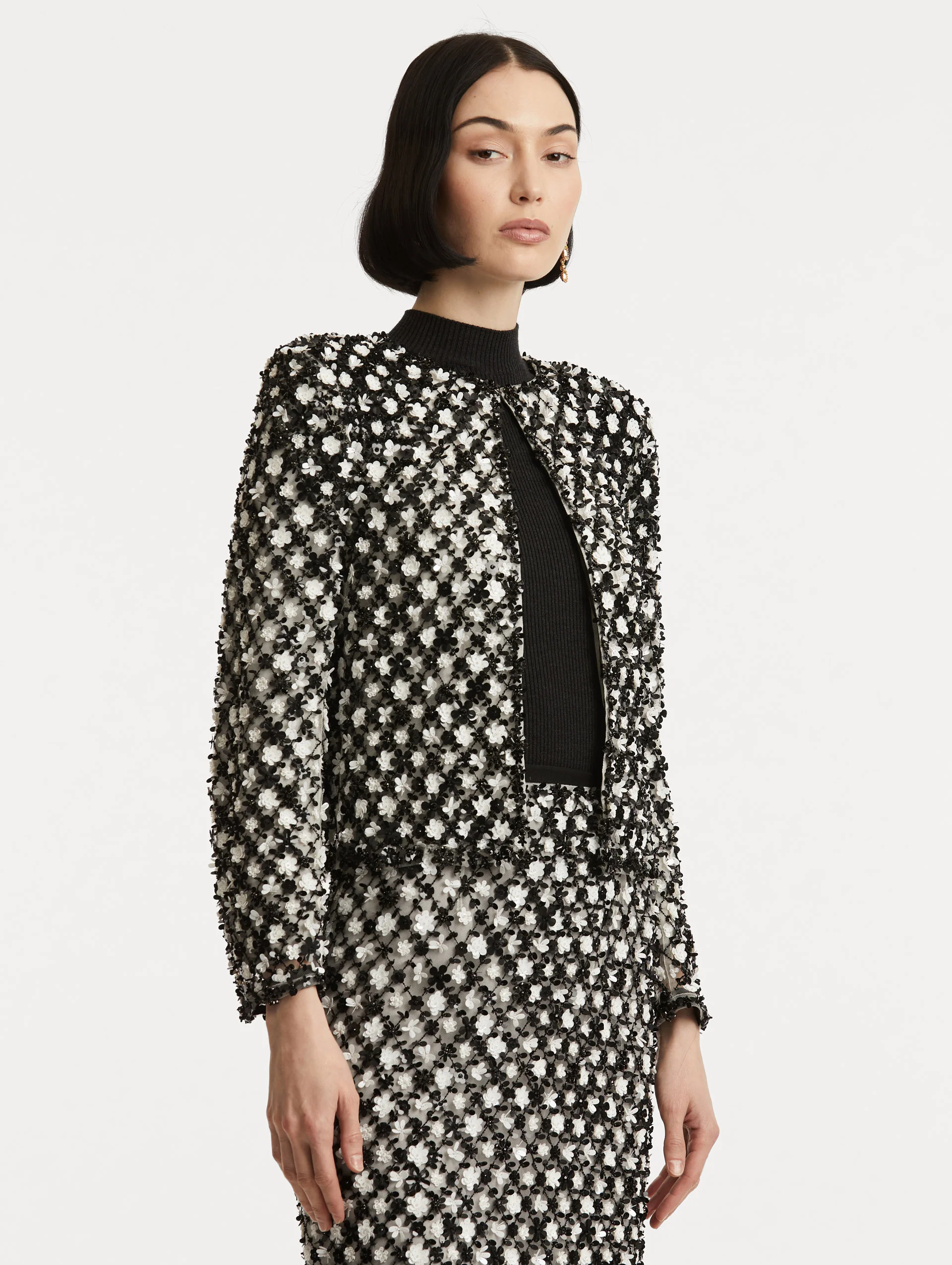 Sequin Floret Embroidered Jacket - Image 5