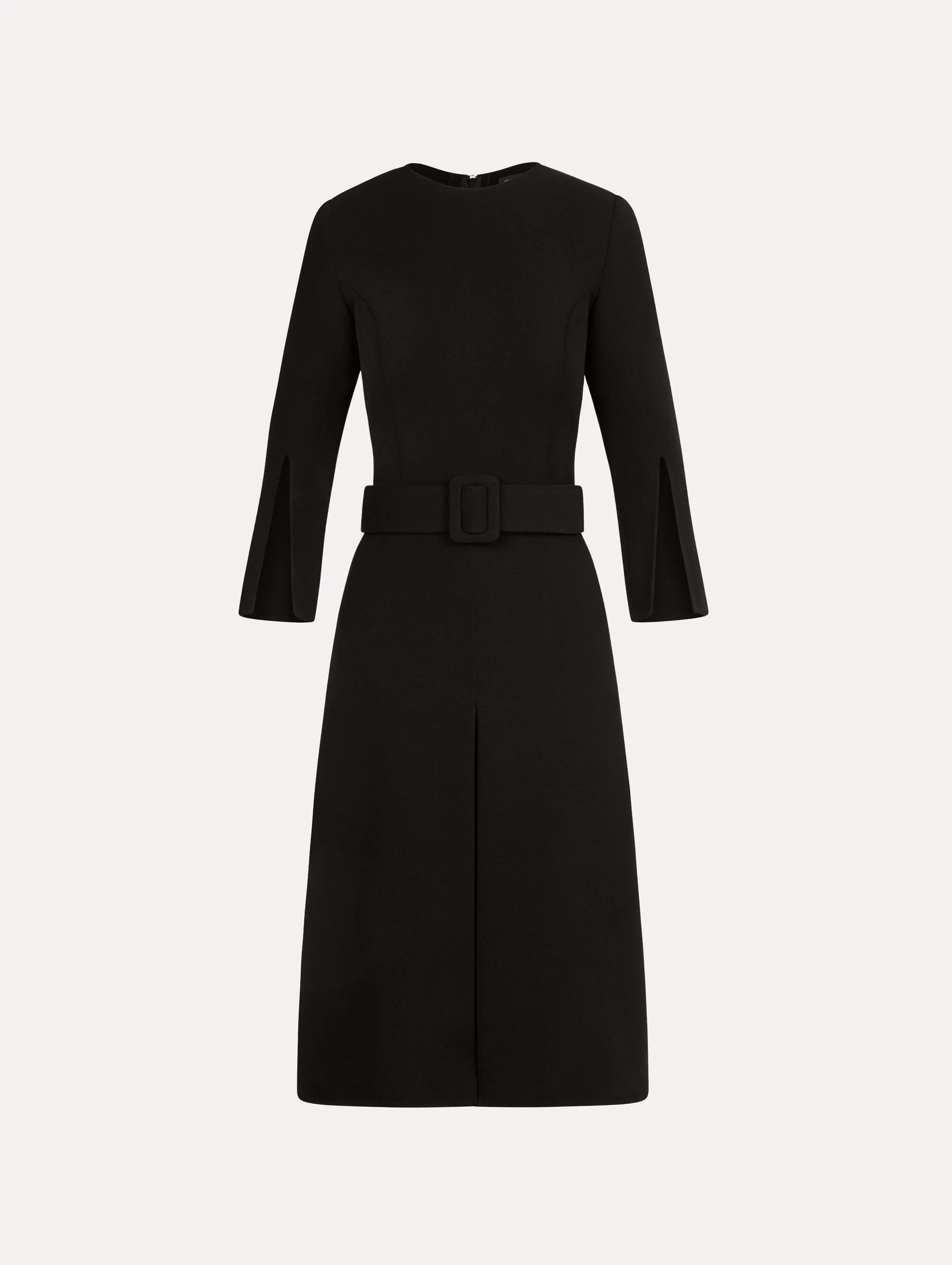 Split-Sleeve Wool-Blend Dress