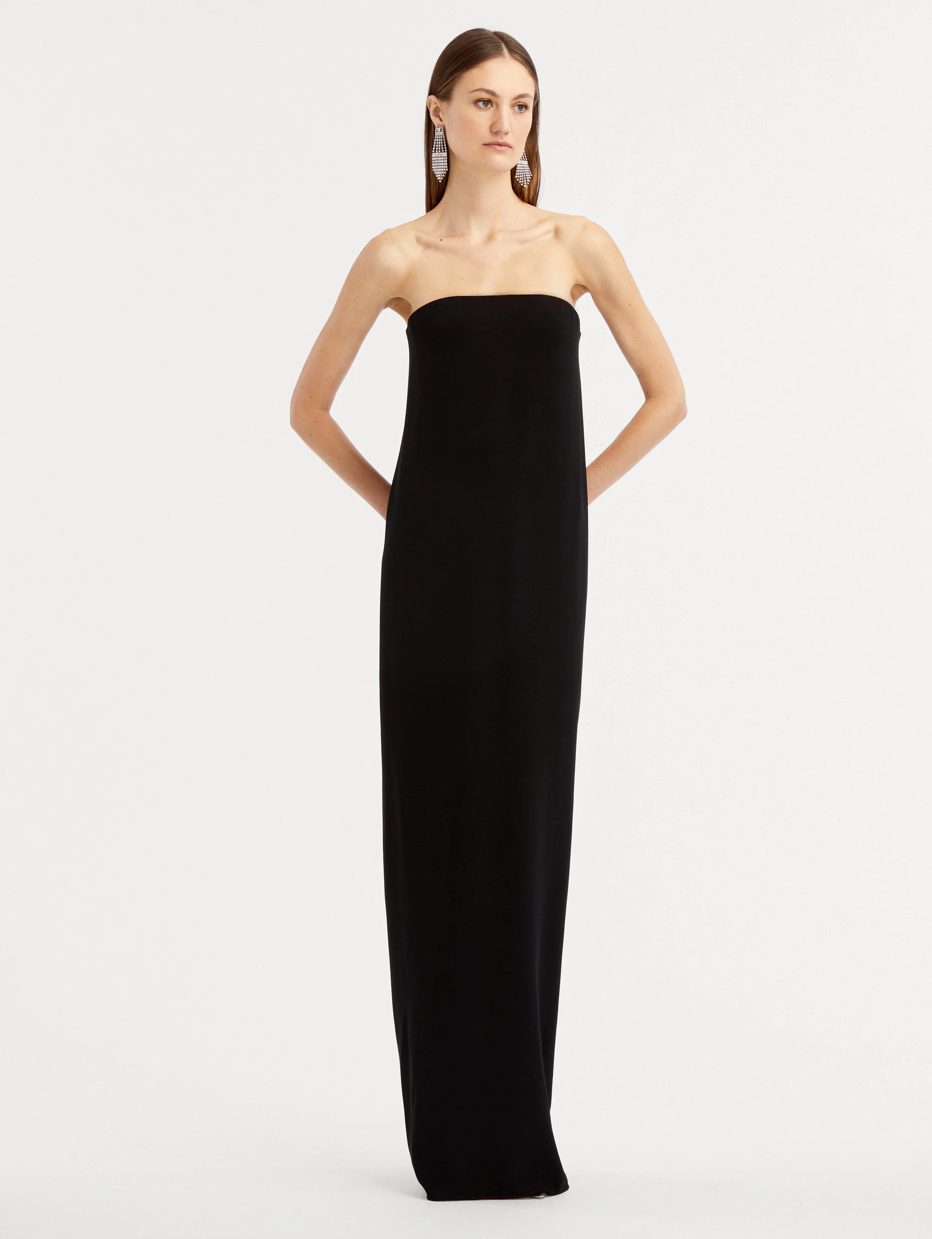 Strapless Draped Column Gown - Image 2
